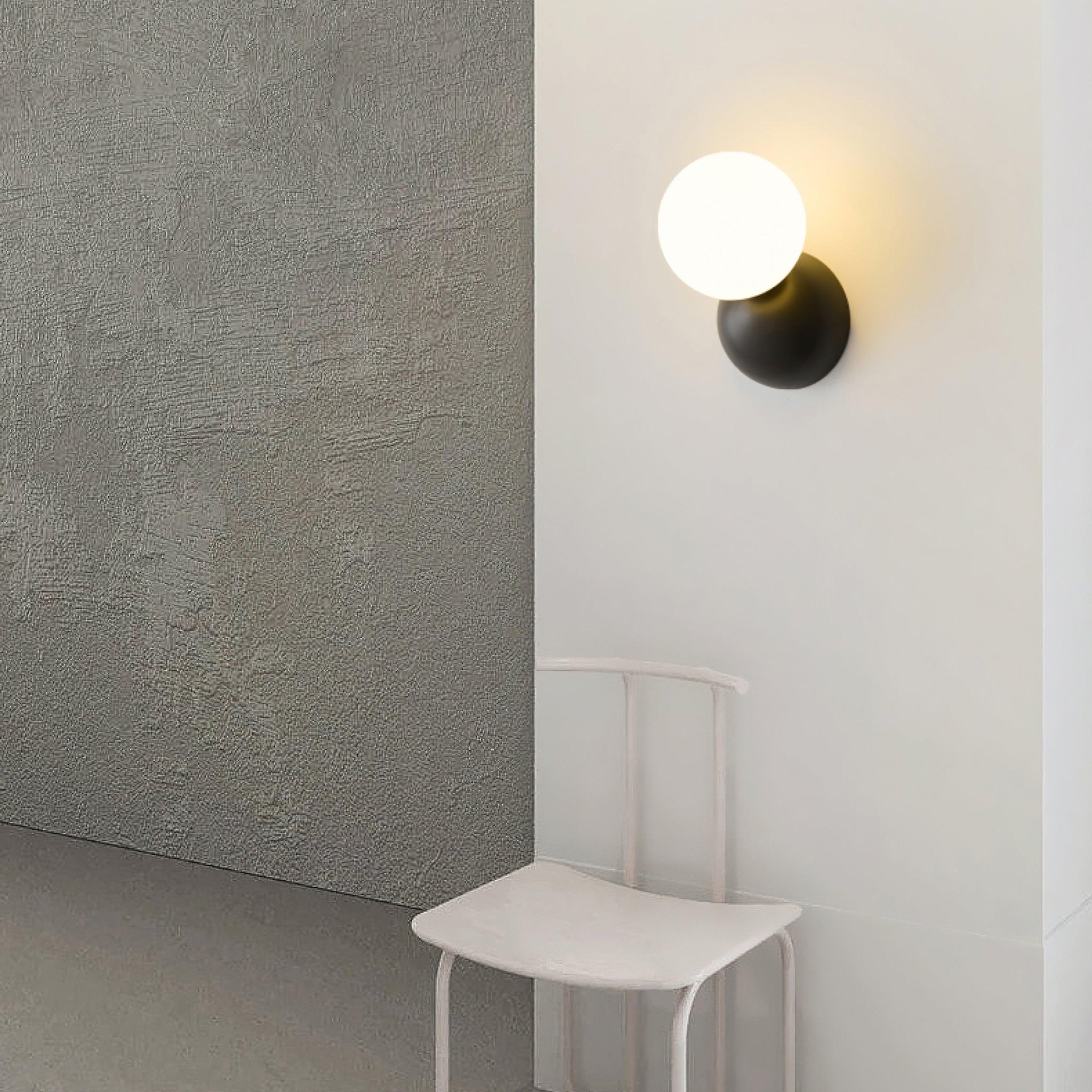 Lysola Sphere Glass Brass Wall Light - Letslighting