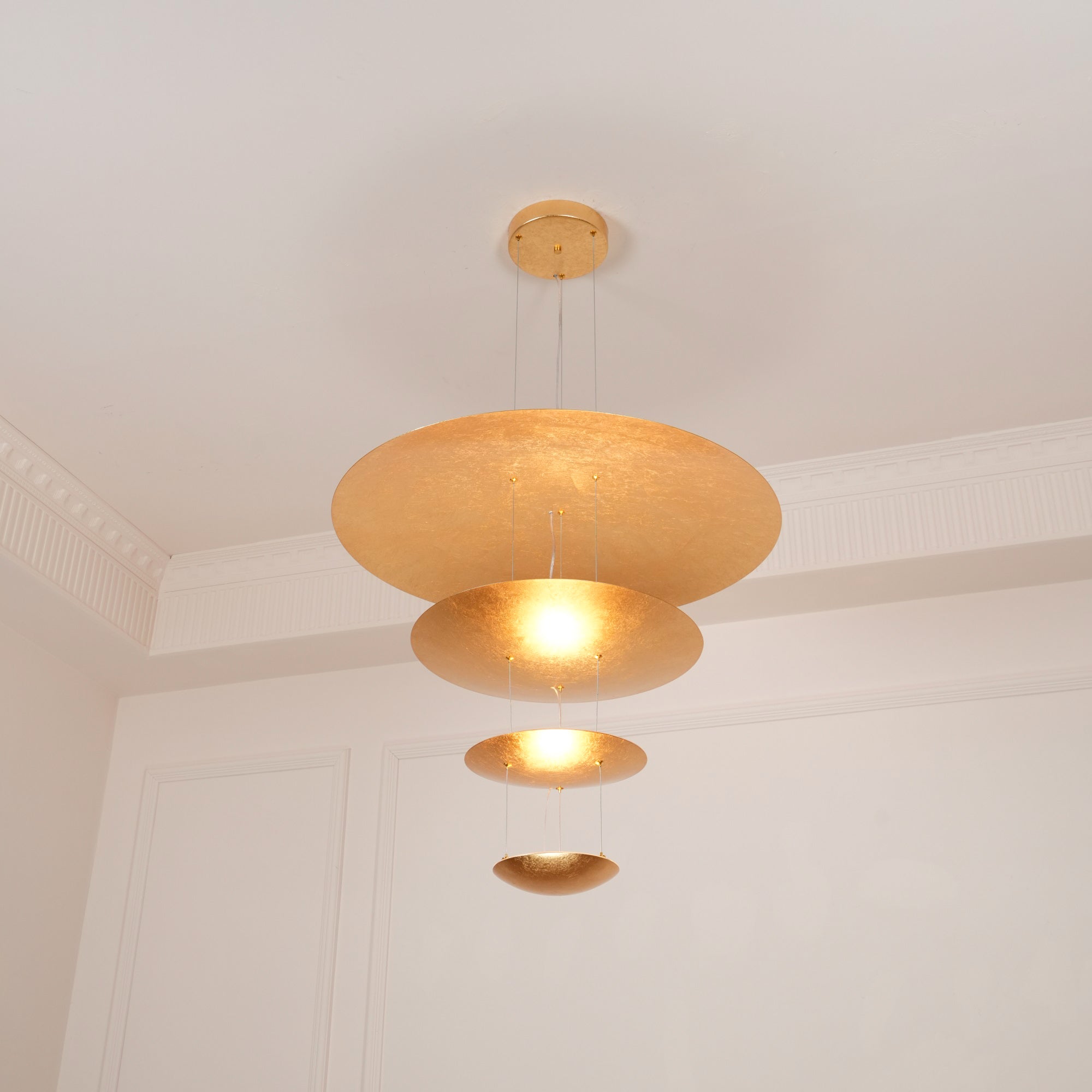 Zathaara Layered Gold Foil Pendant Light - Letslighting