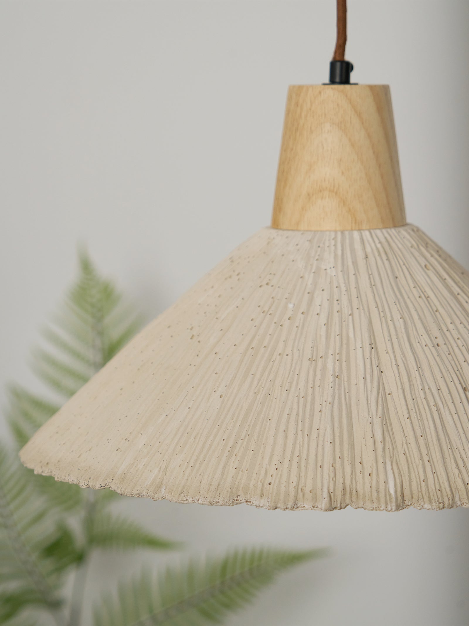 Concrete Pleated Pendant Lamp - Letslighting