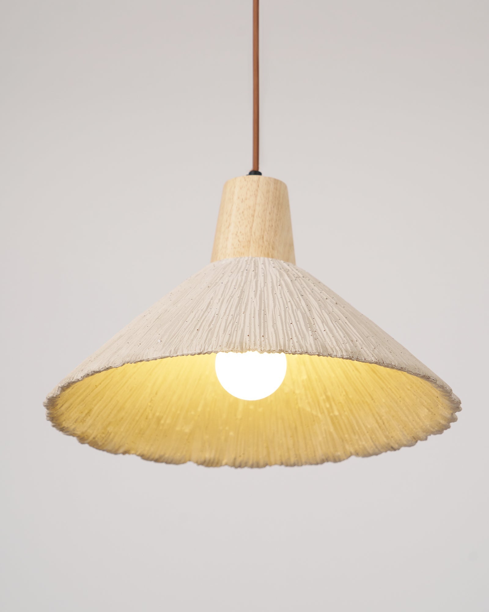 Concrete Pleated Pendant Lamp - Letslighting