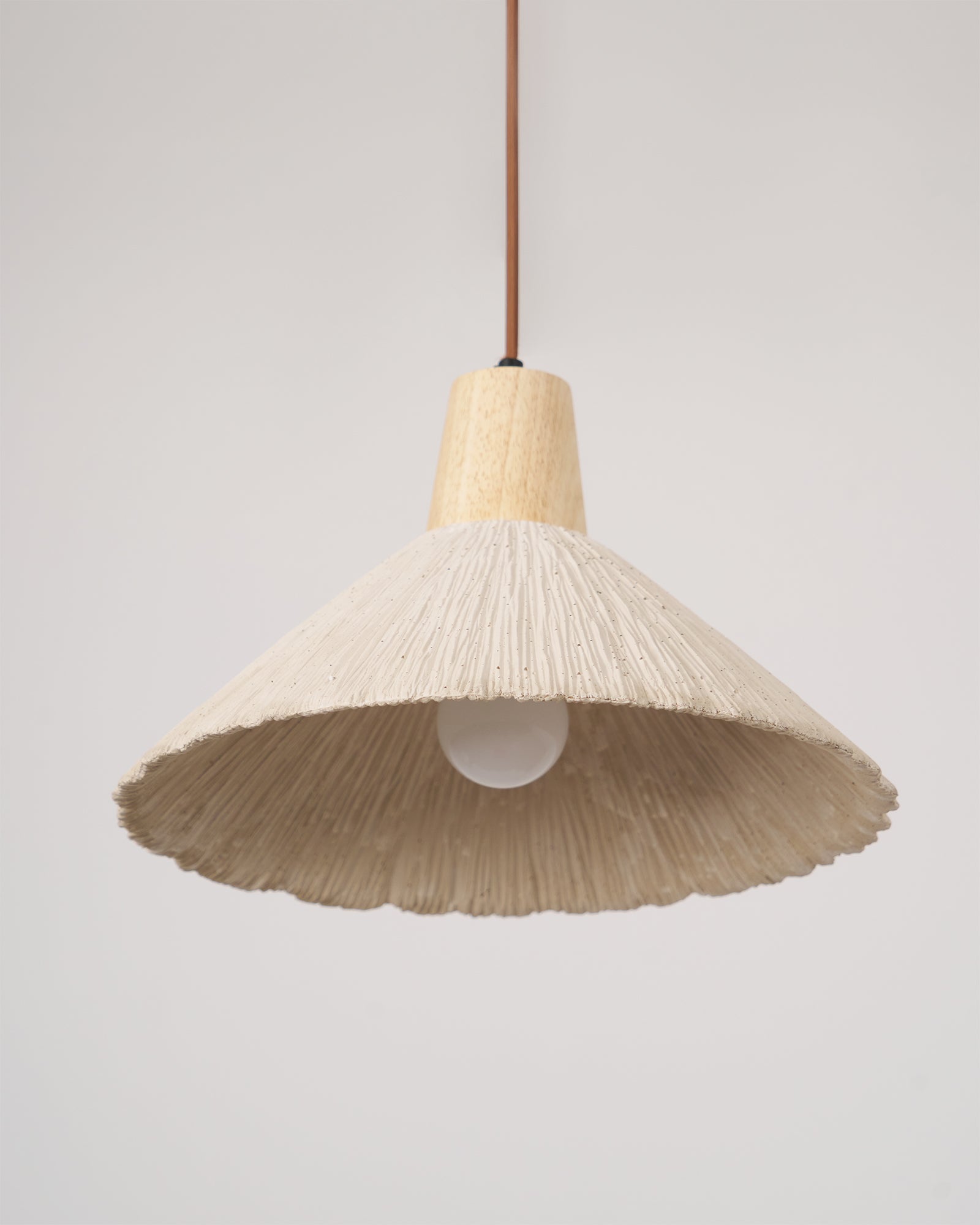 Concrete Pleated Pendant Lamp - Letslighting