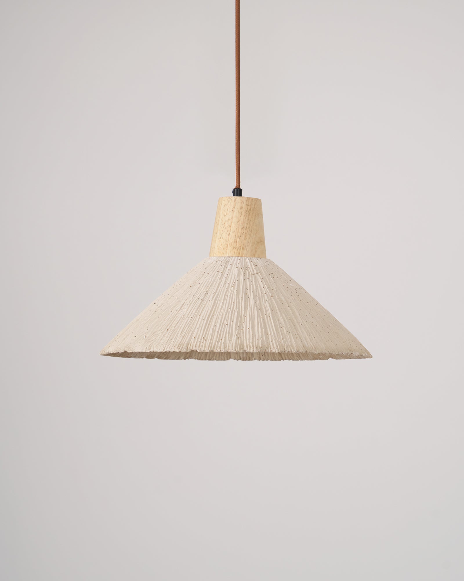 Concrete Pleated Pendant Lamp - Letslighting