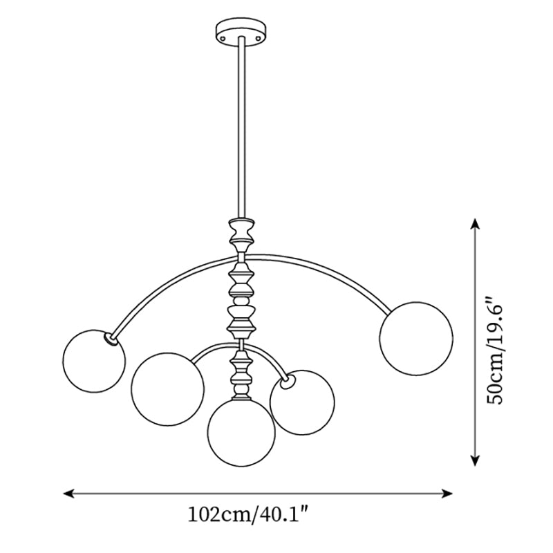 Veyra Chandelier Imitation Alabaster - Letslighting