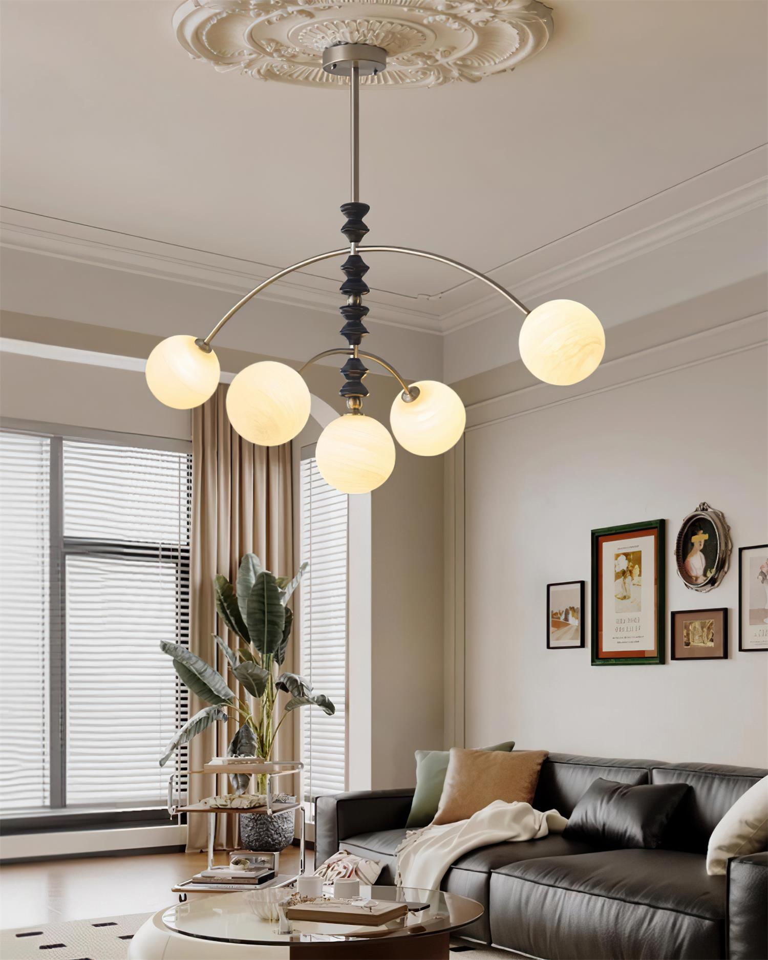 Veyra Chandelier Imitation Alabaster - Letslighting