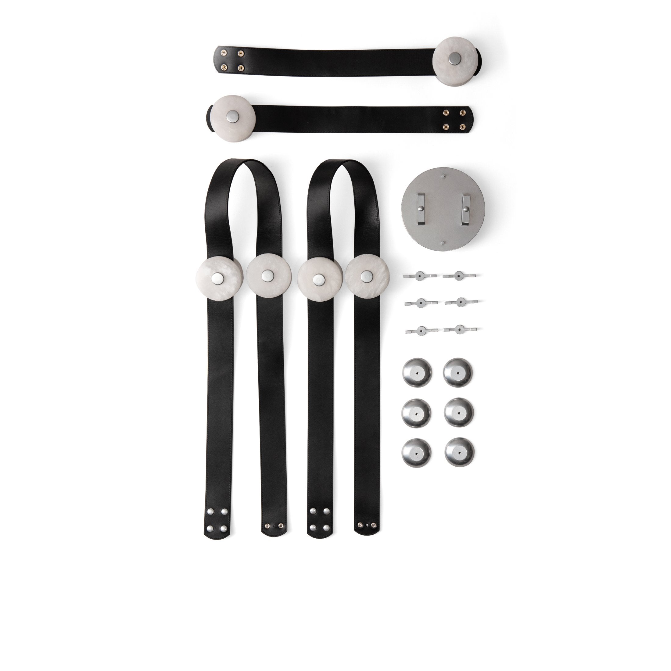 Elraearis Modern Minimalist LED Leather Alabaster Chandelier - Lamp Copper