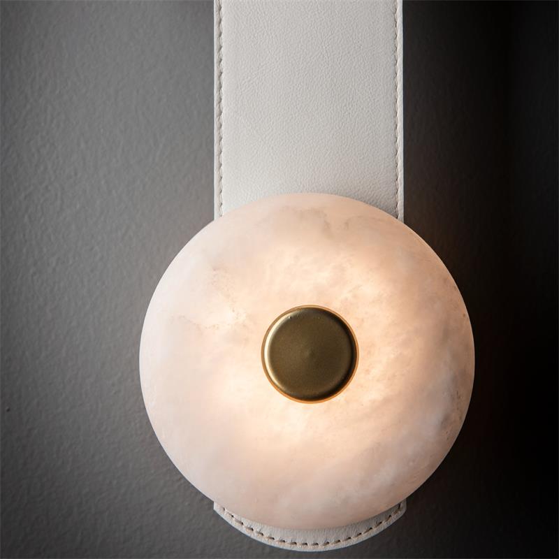 Orinos Modern Minimalist LED Alabaster Pendant Lamp - Lamp Copper