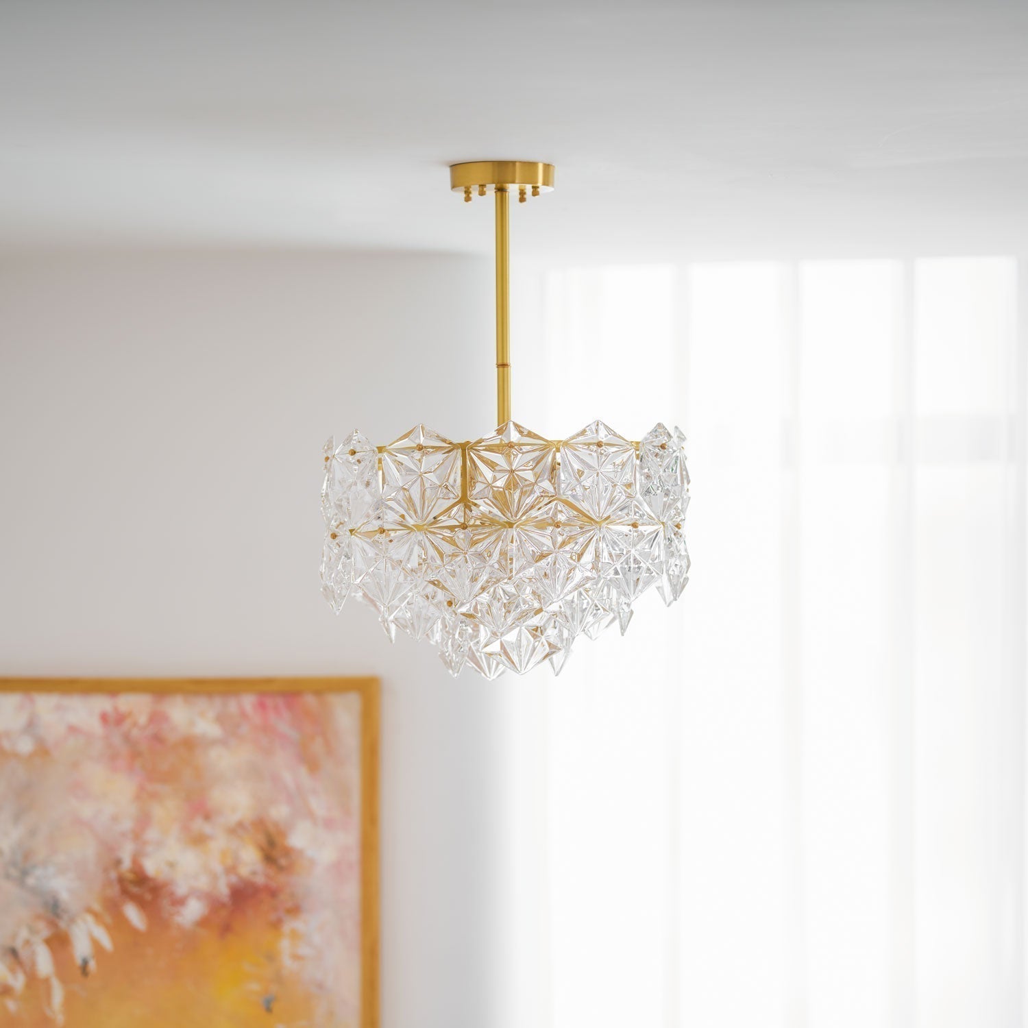 Snowflake Glass Chandelier - Letslighting