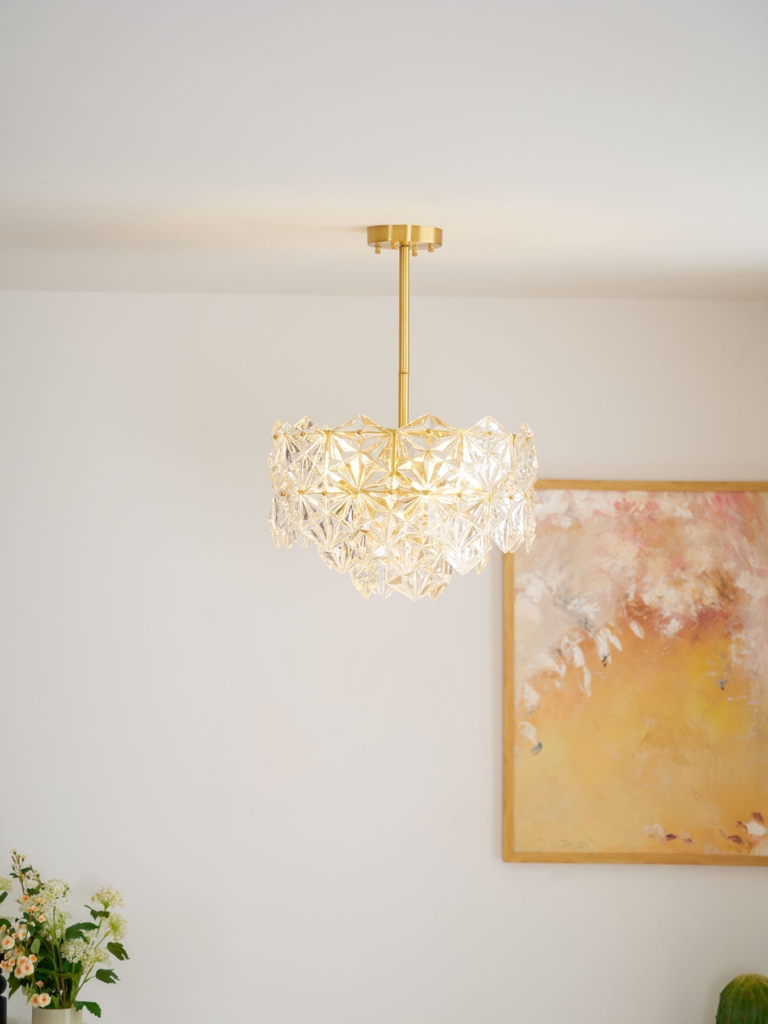 Snowflake Glass Chandelier - Letslighting