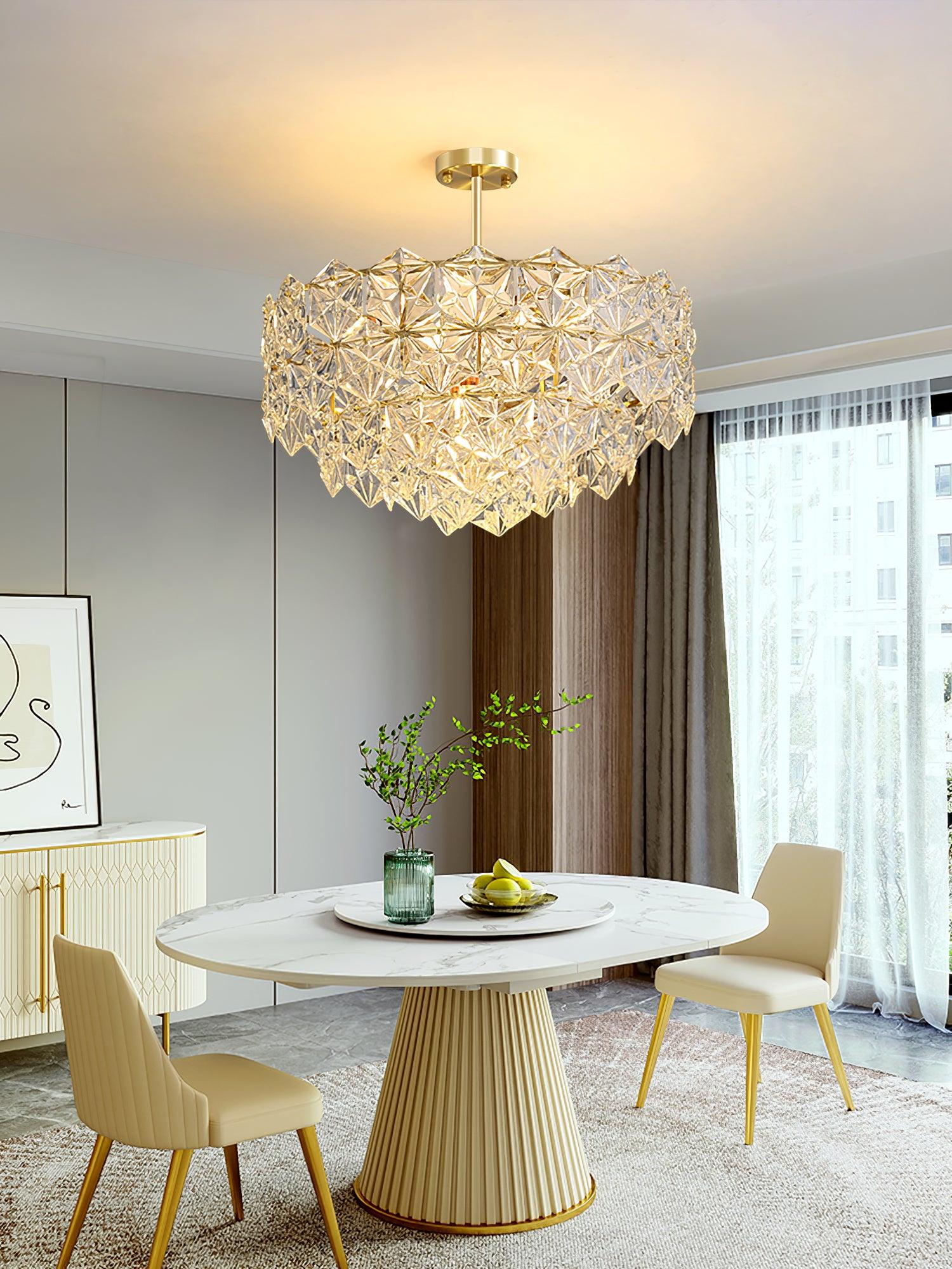 Snowflake Glass Chandelier - Letslighting