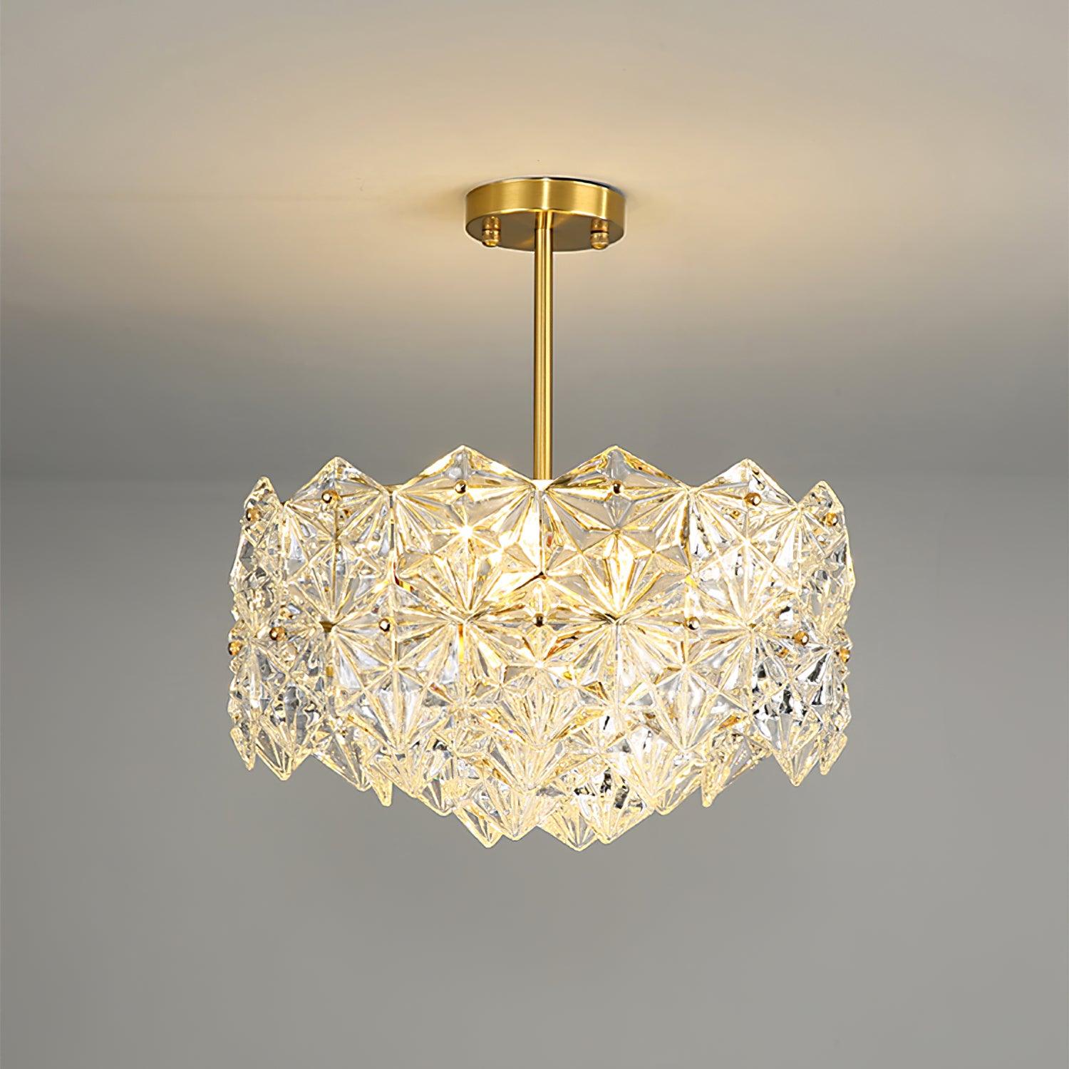 Snowflake Glass Chandelier - Letslighting