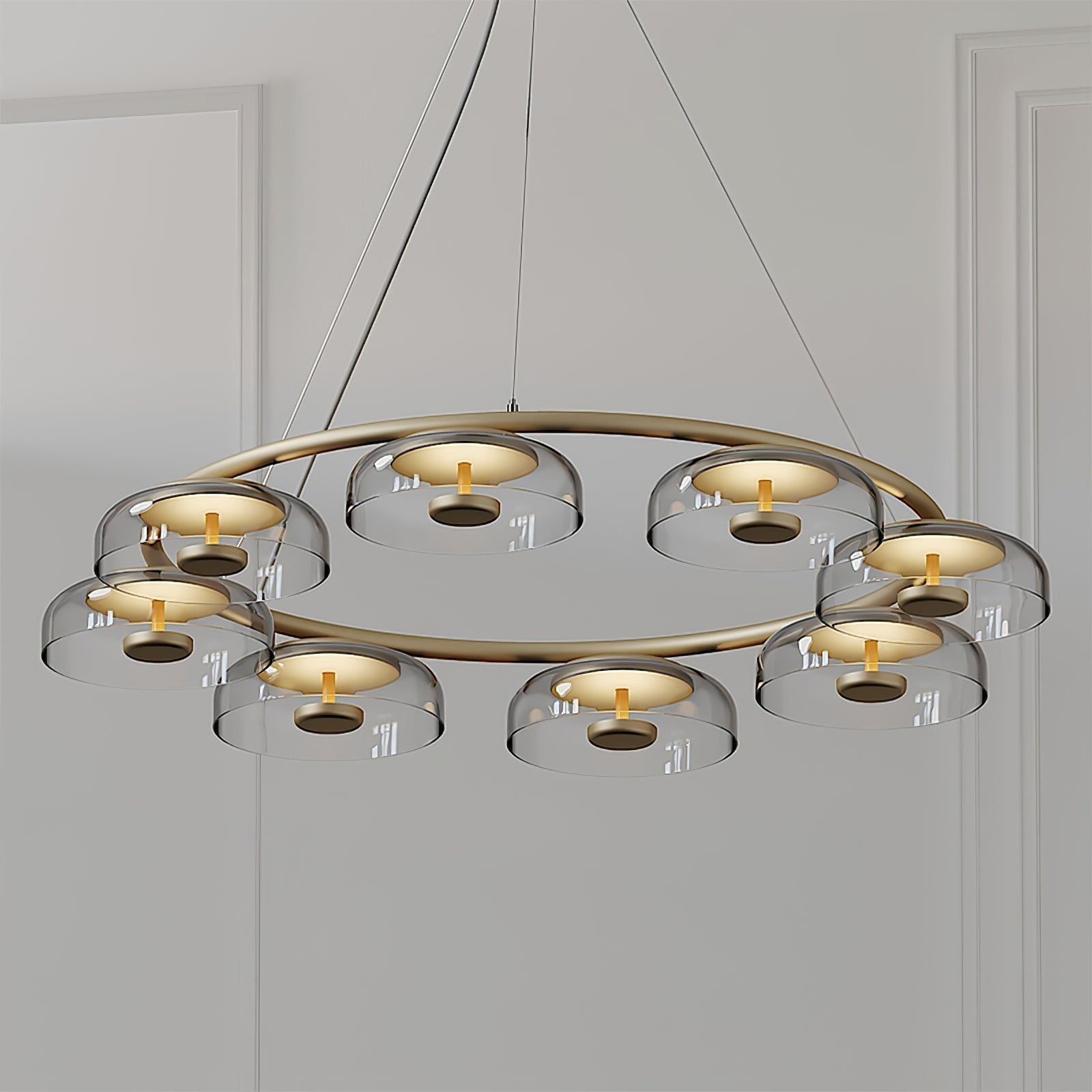 Aethera Circular Glass Chandelier - Letslighting