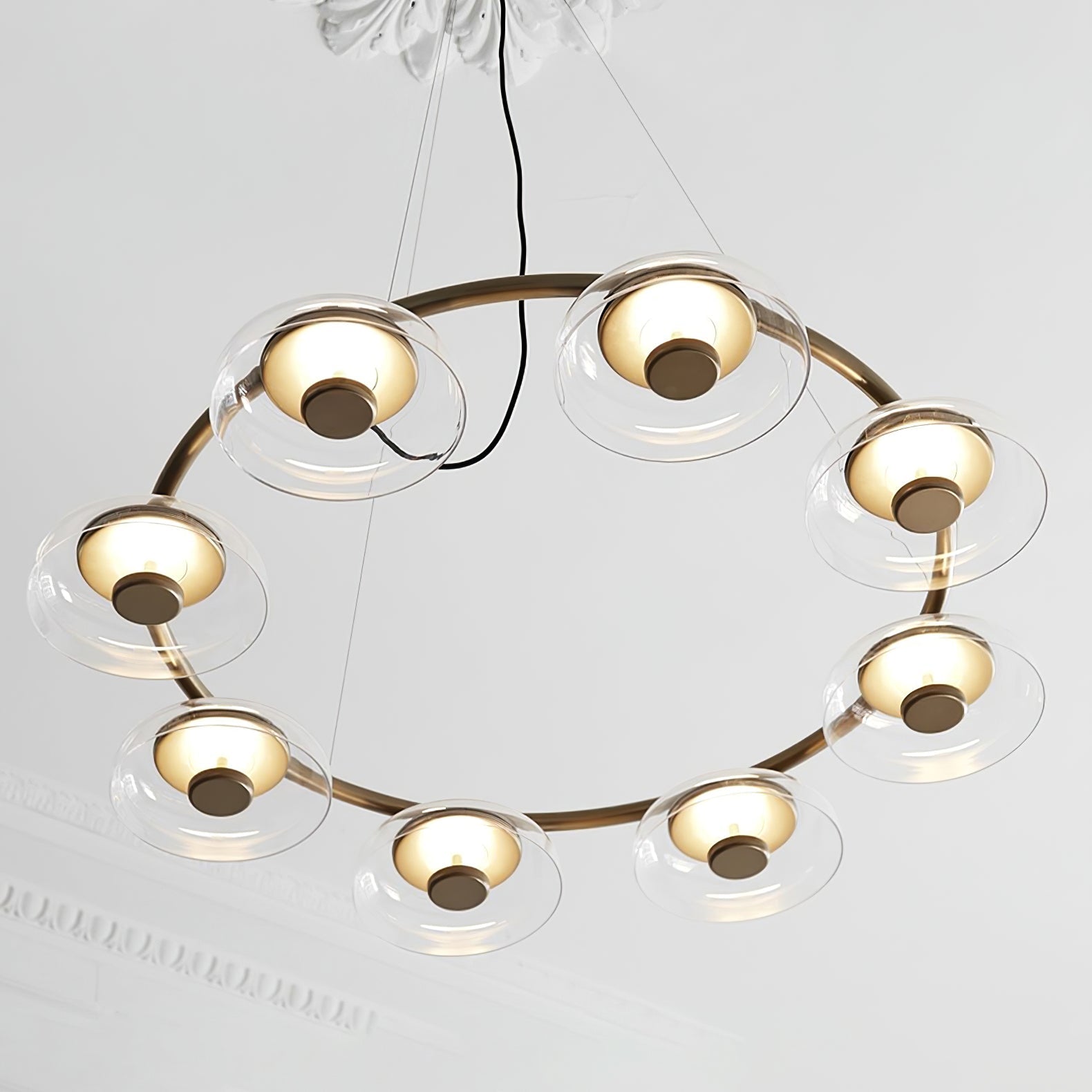 Aethera Circular Glass Chandelier - Letslighting