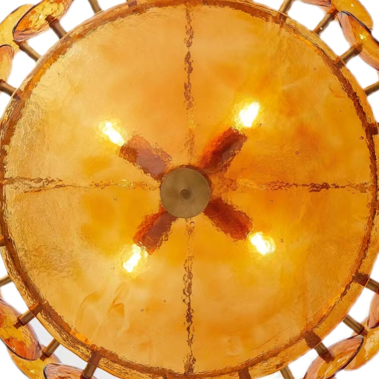 Aurora Chandelier Murano Glass Disc Vintage - Letslighting