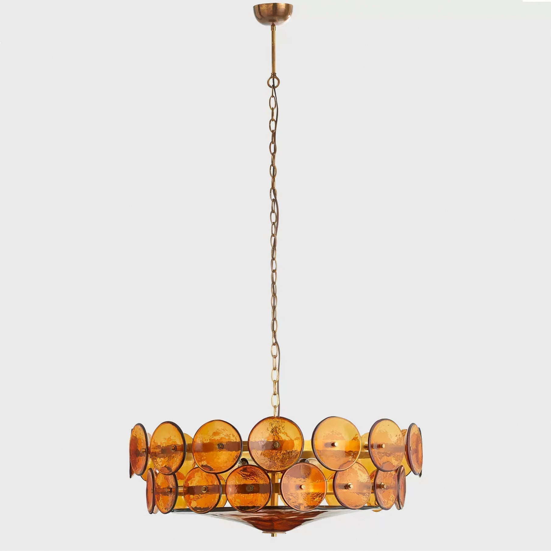 Aurora Chandelier Murano Glass Disc Vintage - Letslighting