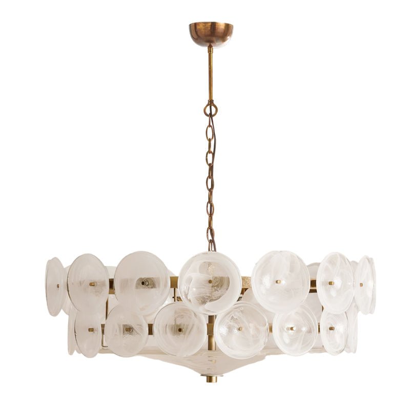 Aurora Chandelier Murano Glass Disc Vintage - Letslighting