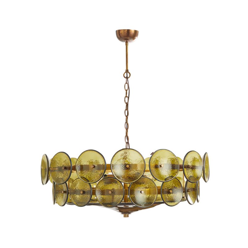 Aurora Chandelier Murano Glass Disc Vintage - Letslighting