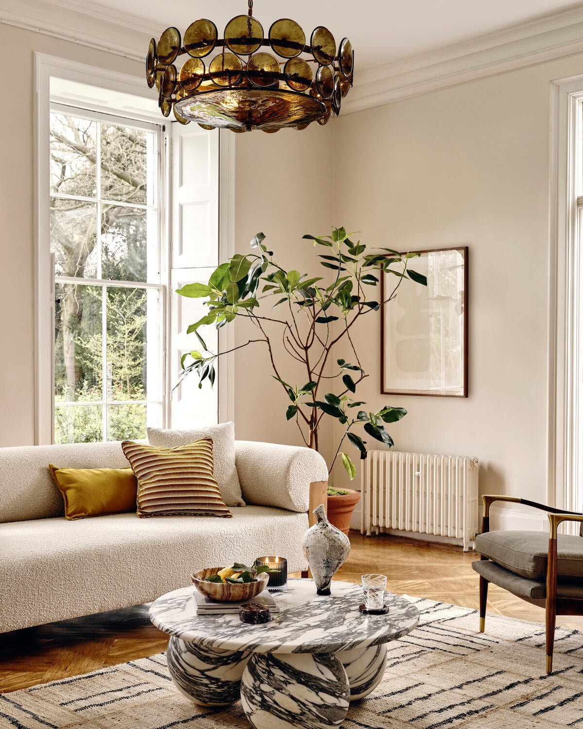 Aurora Chandelier Murano Glass Disc Vintage - Letslighting