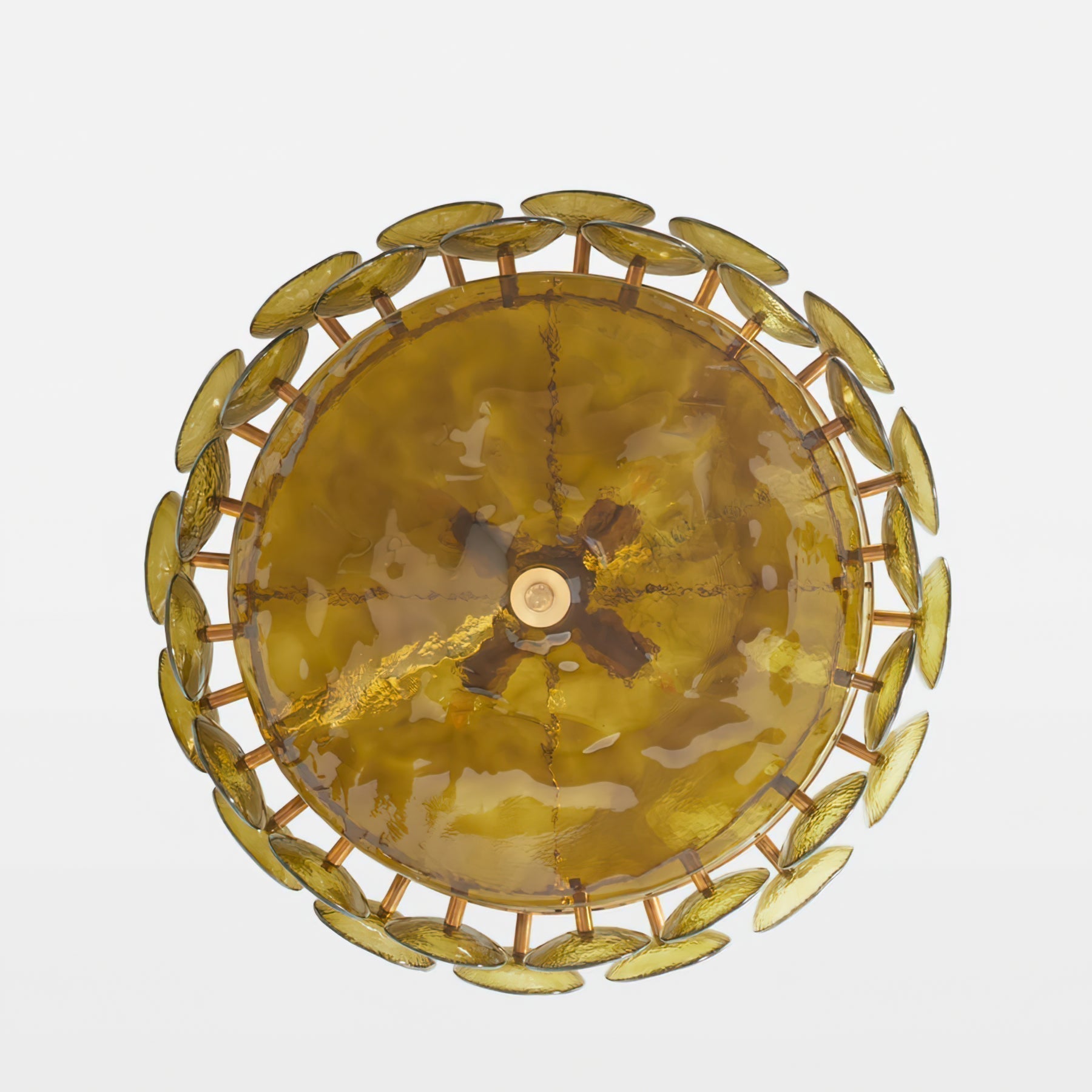 Aurora Chandelier Murano Glass Disc Vintage - Letslighting