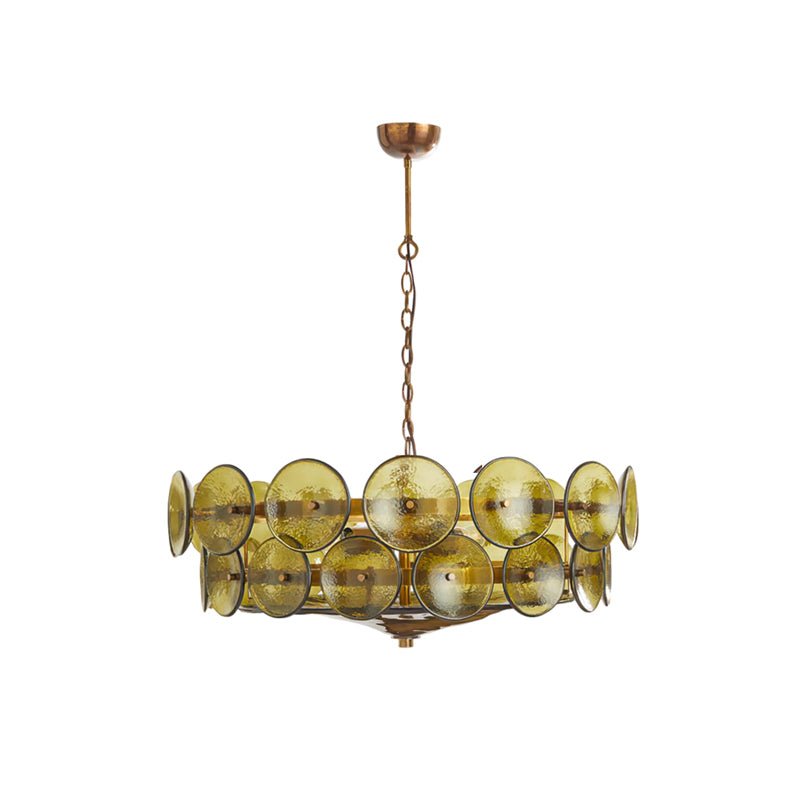 Aurora Chandelier Murano Glass Disc Vintage - Letslighting