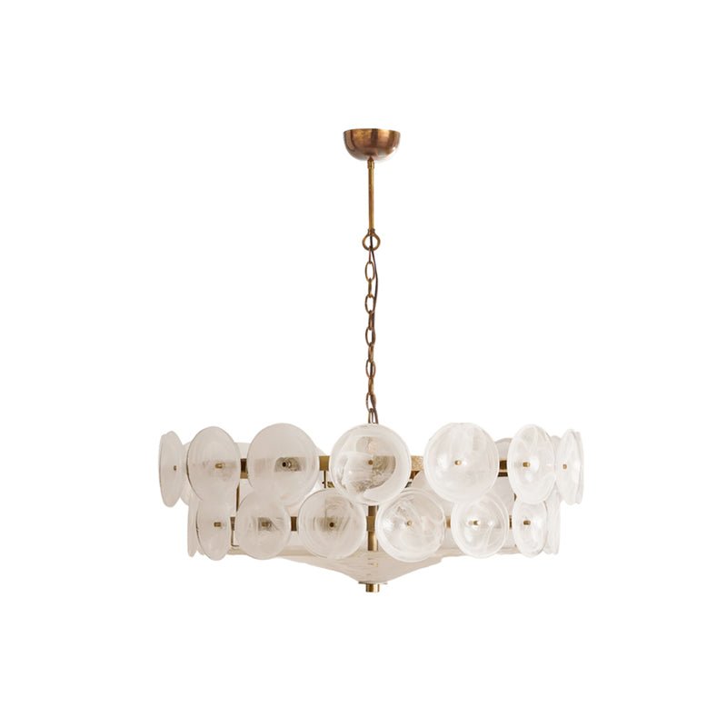 Aurora Chandelier Murano Glass Disc Vintage - Letslighting