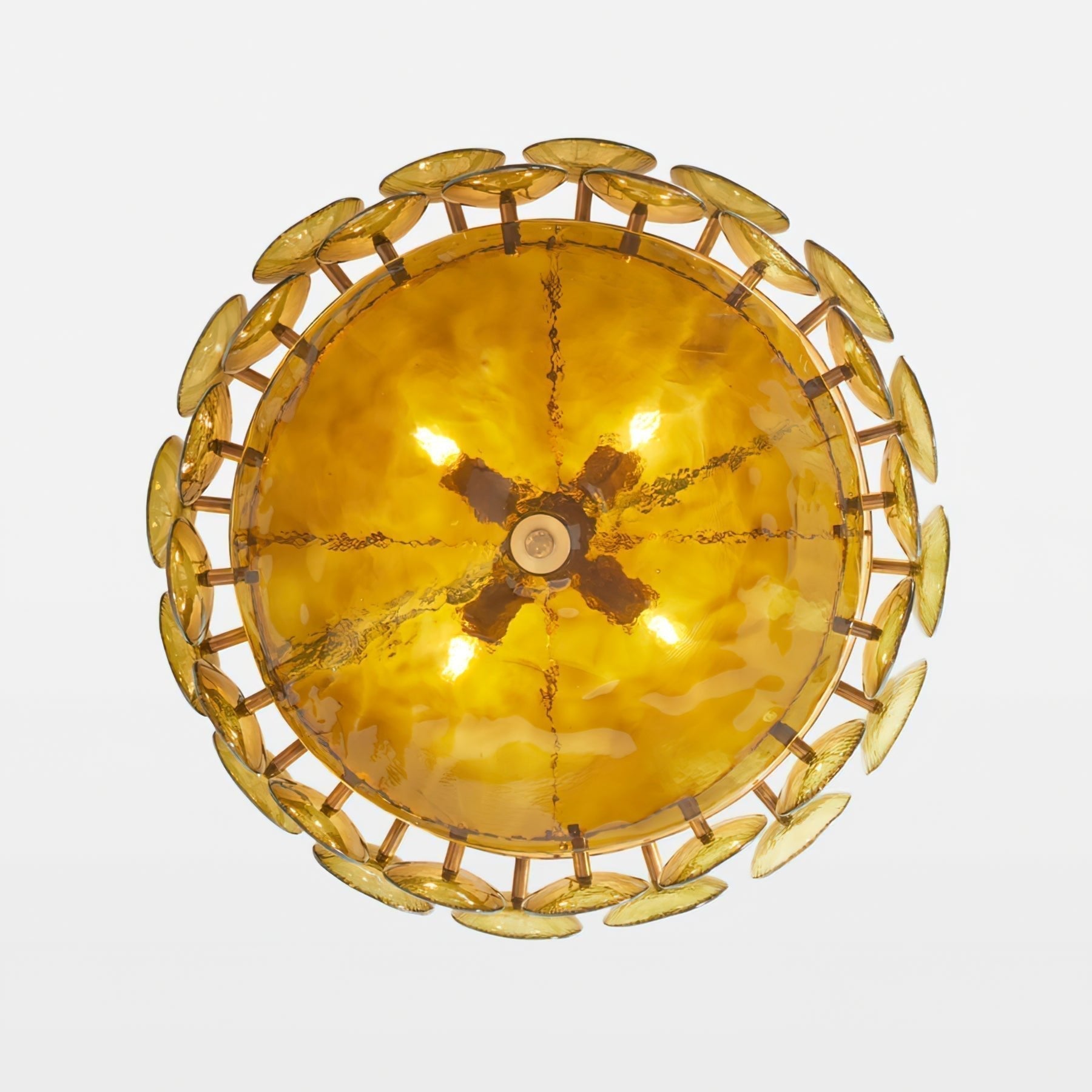 Aurora Chandelier Murano Glass Disc Vintage - Letslighting