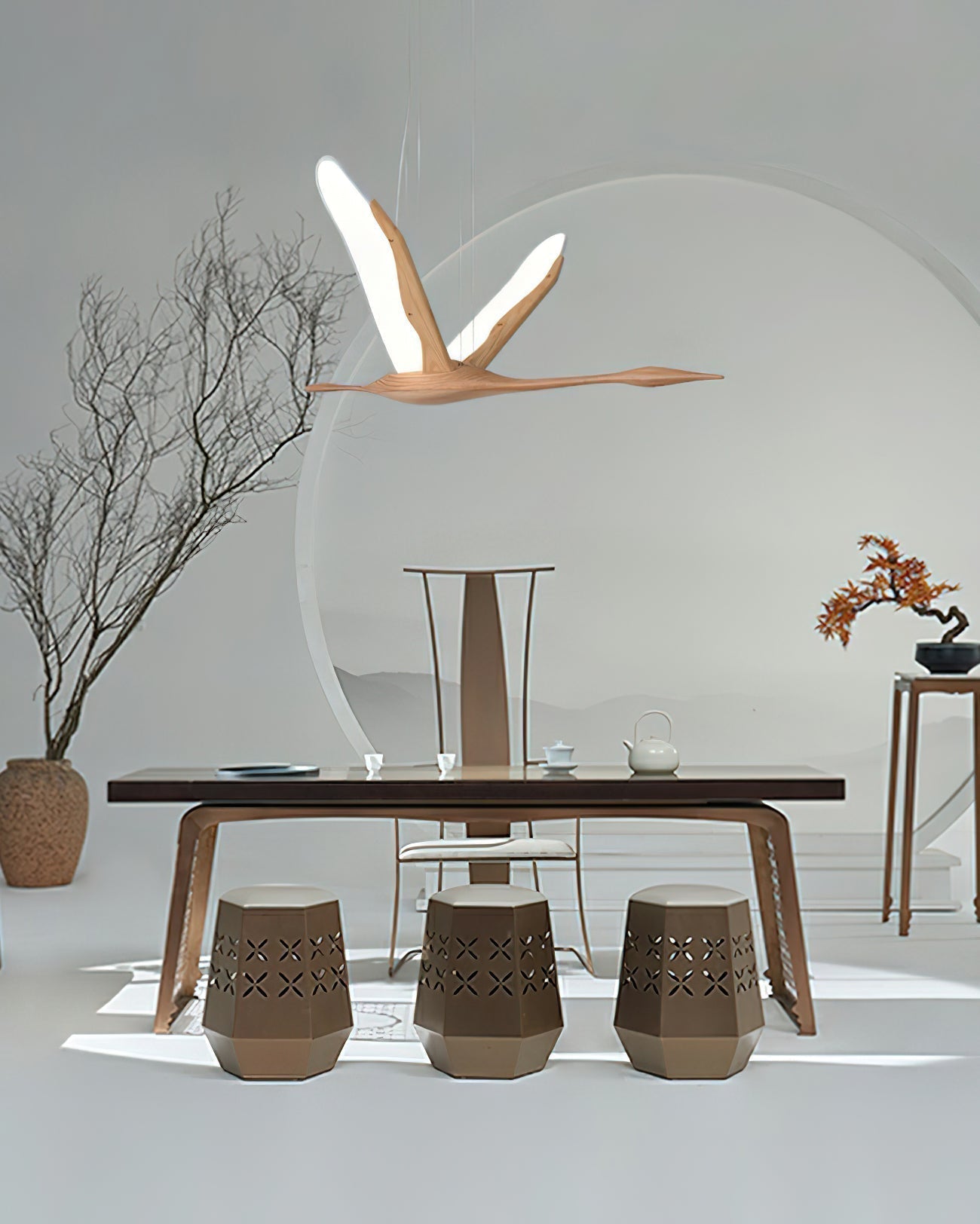 Solitude Crane Pendant Lamp - Letslighting