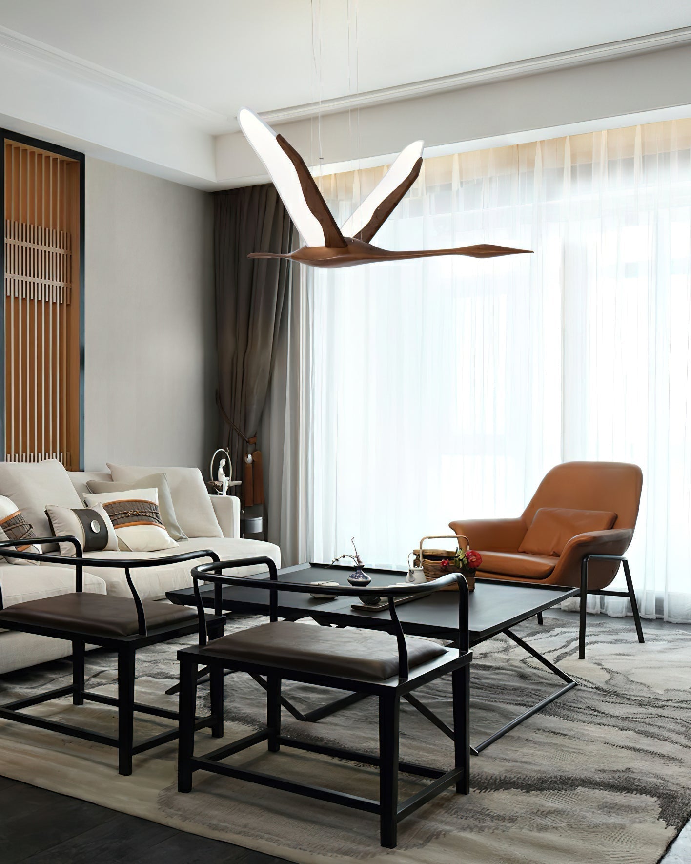 Solitude Crane Pendant Lamp - Letslighting