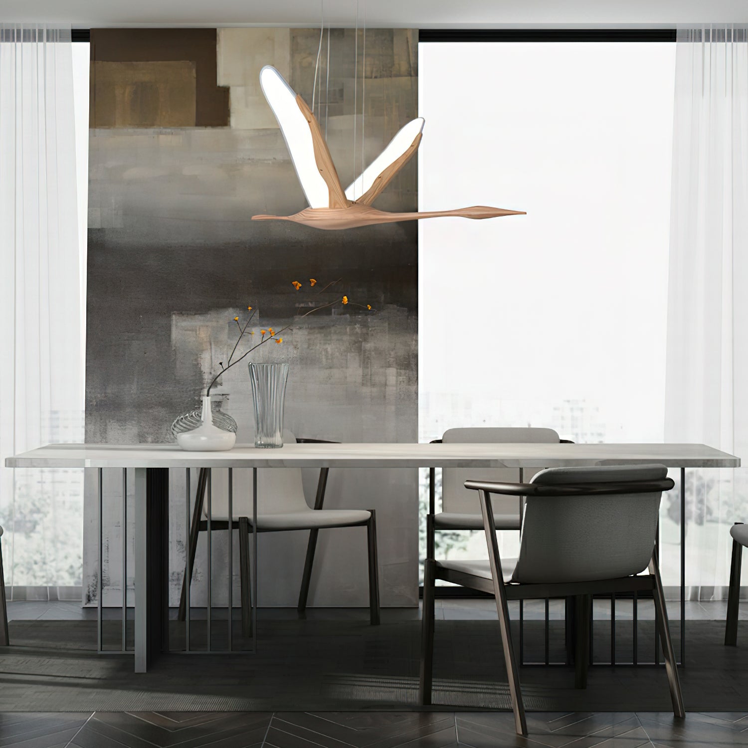 Solitude Crane Pendant Lamp - Letslighting