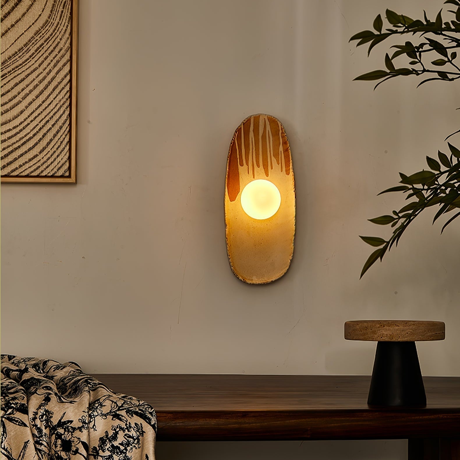 Solace Rustic Marble Wall Lamp - Letslighting