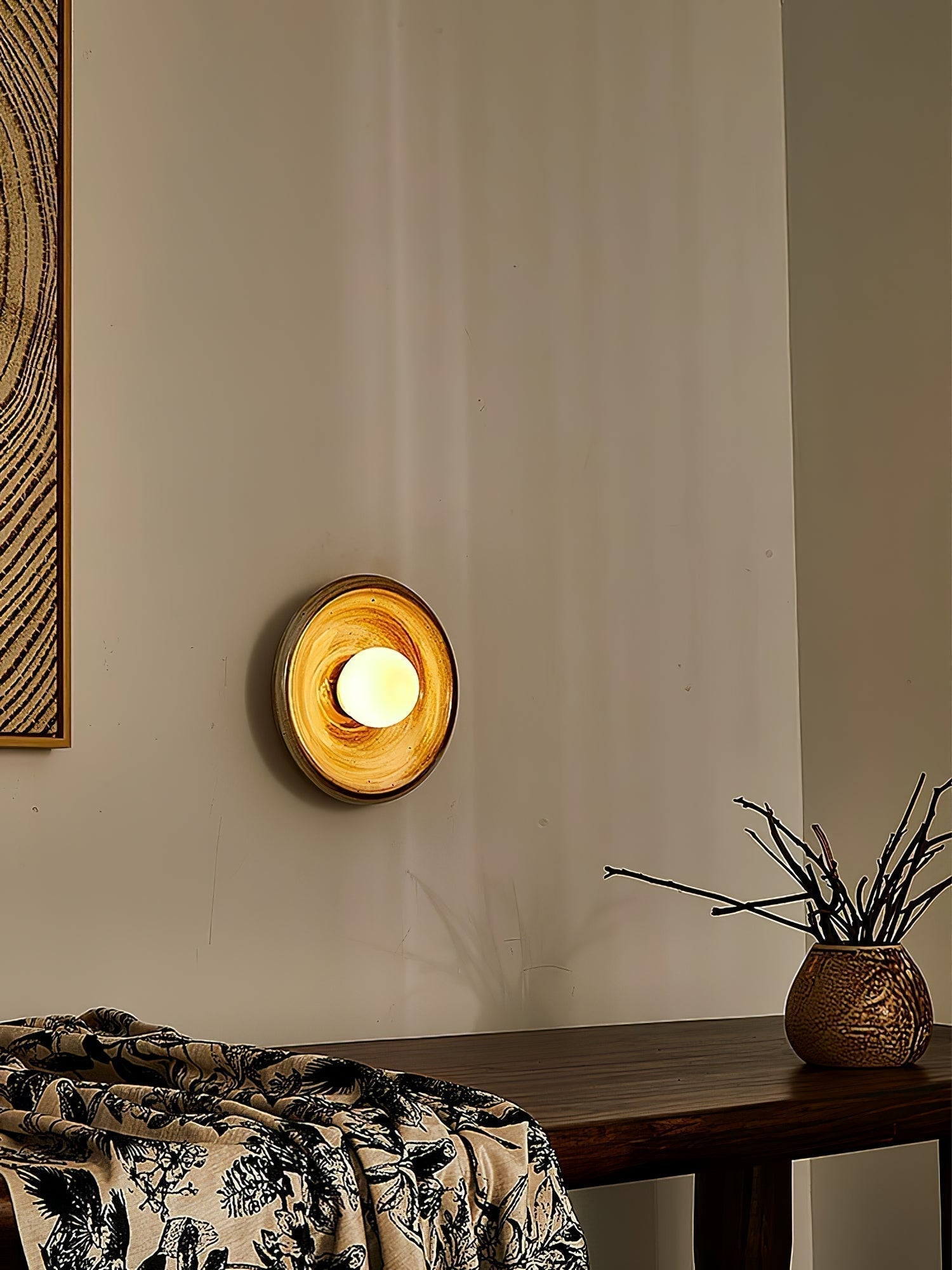 Solace Rustic Marble Wall Lamp - Letslighting