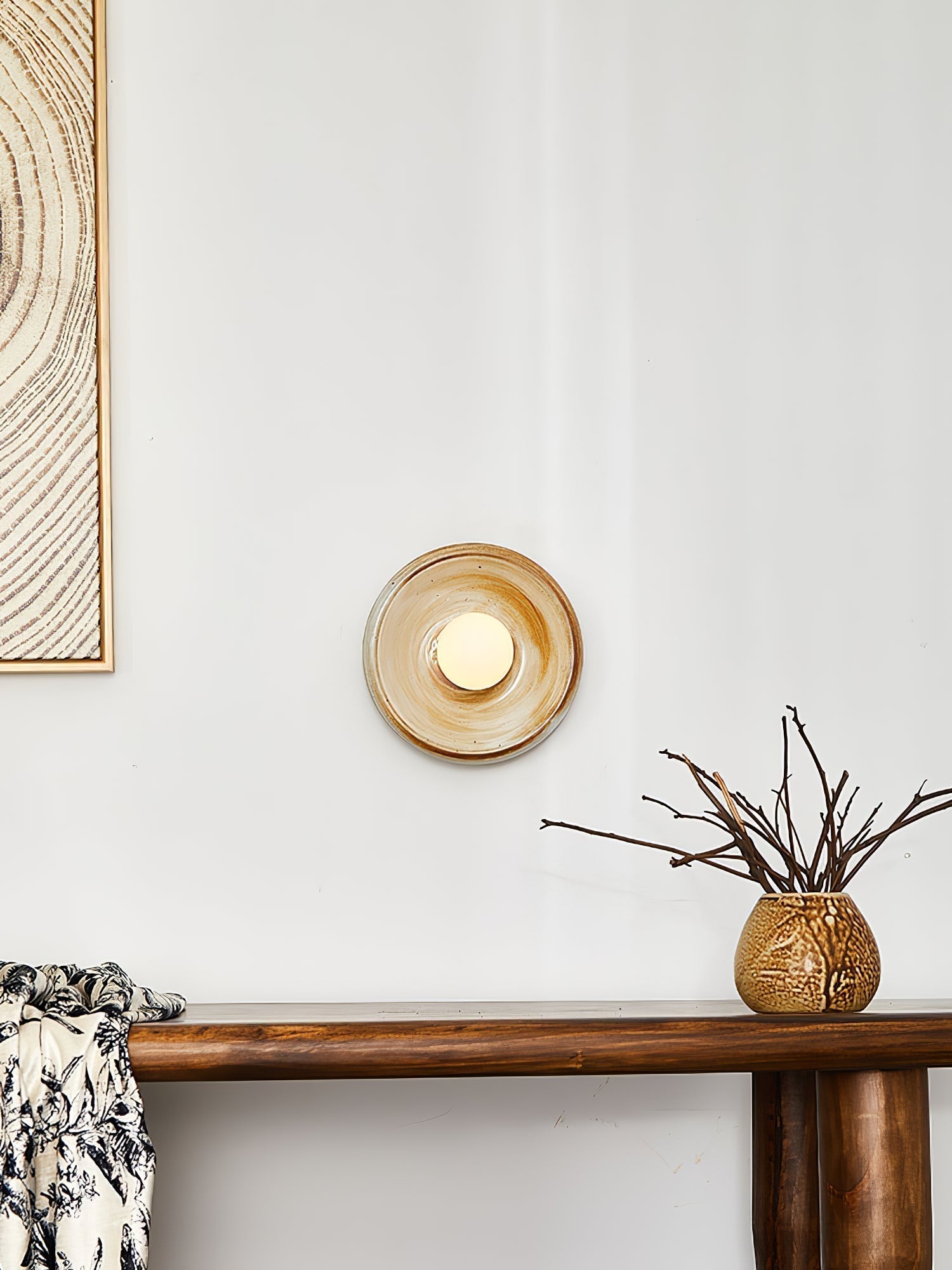 Solace Rustic Marble Wall Lamp - Letslighting