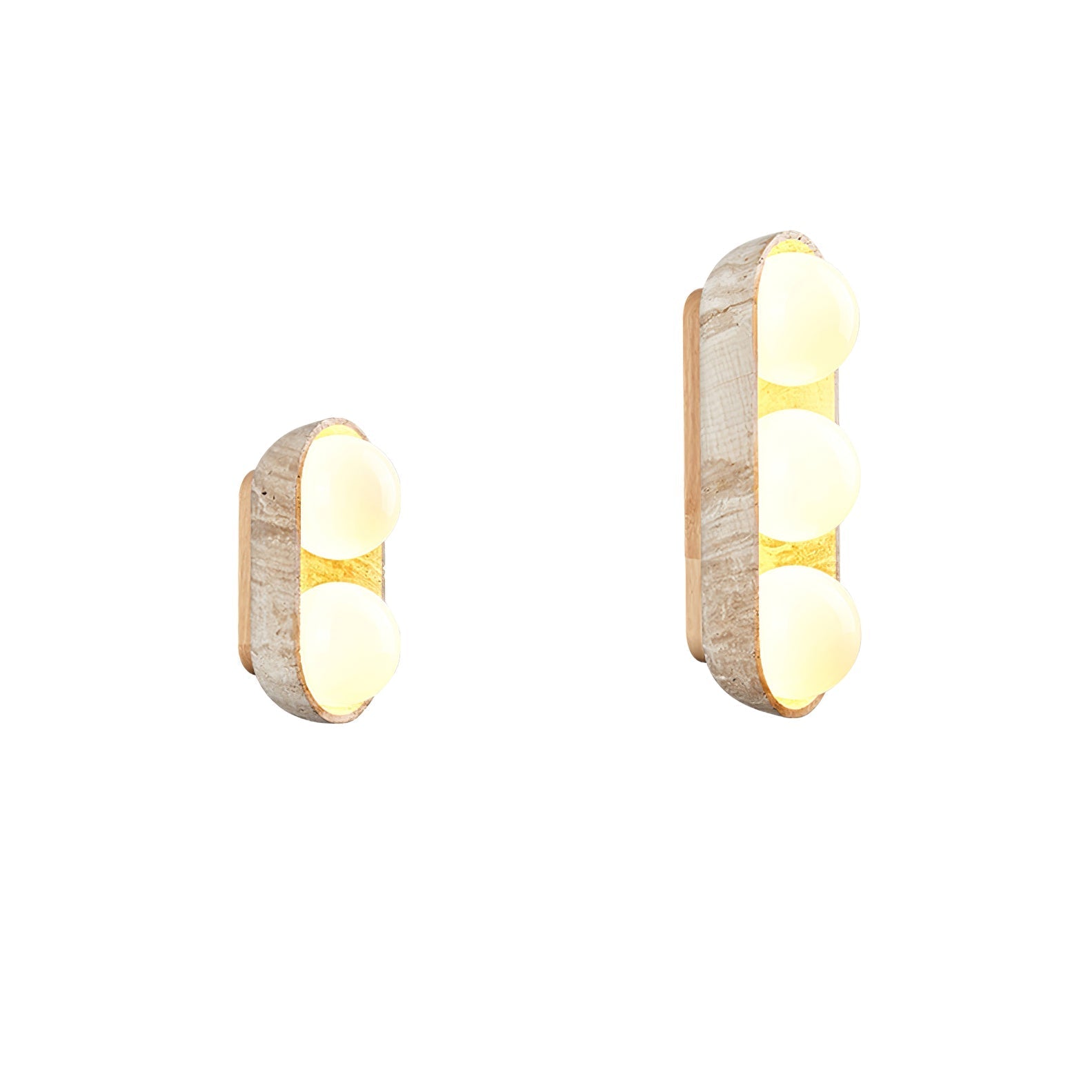 Trio Globe Travertine Wall Sconce - Letslighting
