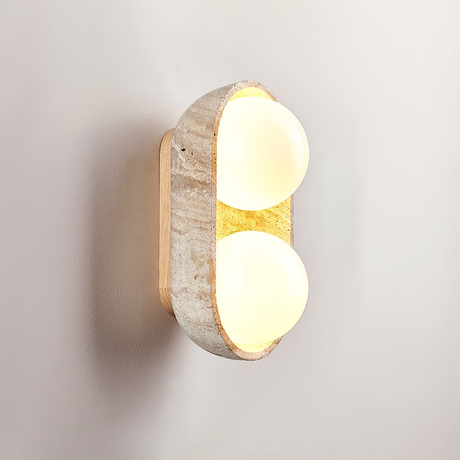 Trio Globe Travertine Wall Sconce - Letslighting