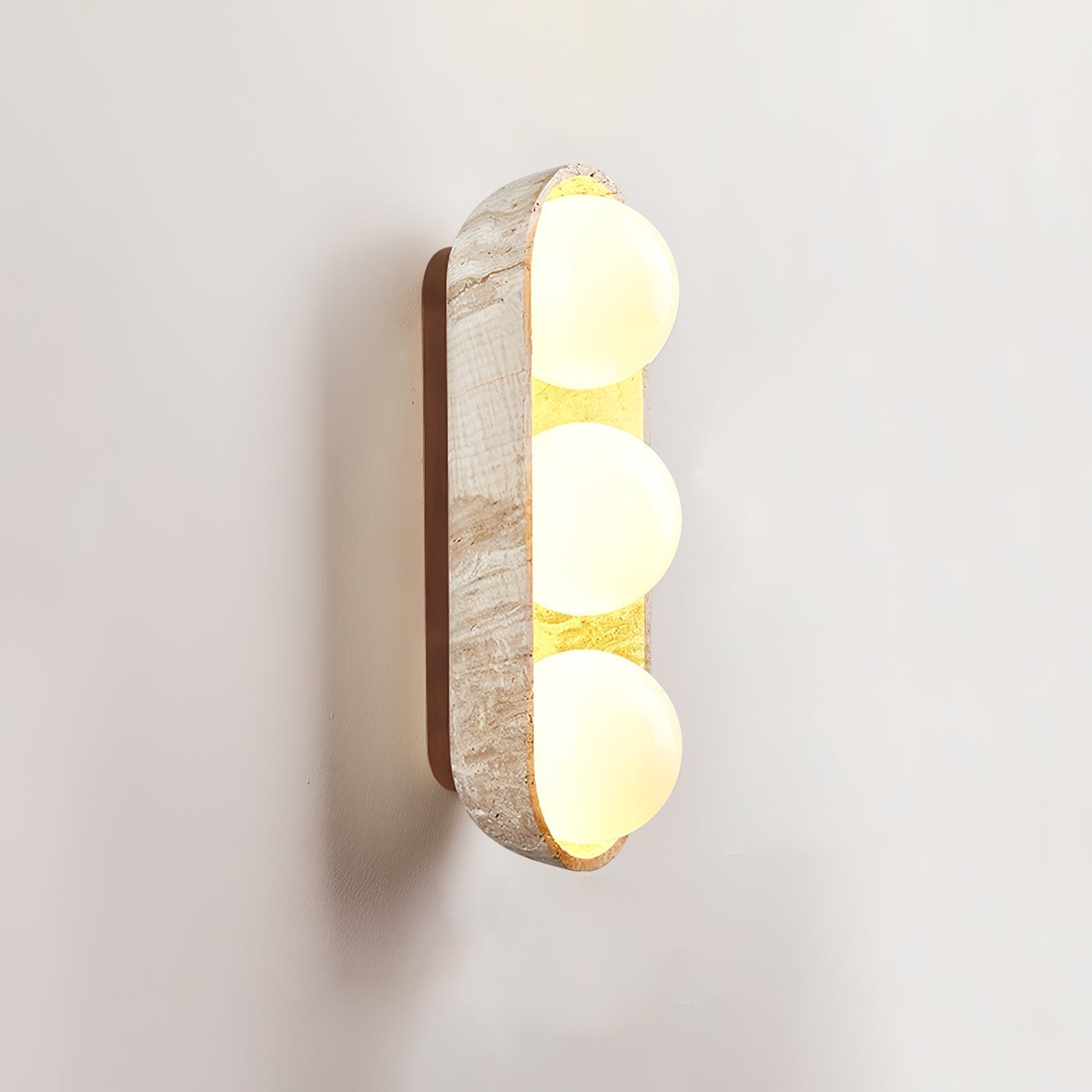 Trio Globe Travertine Wall Sconce - Letslighting