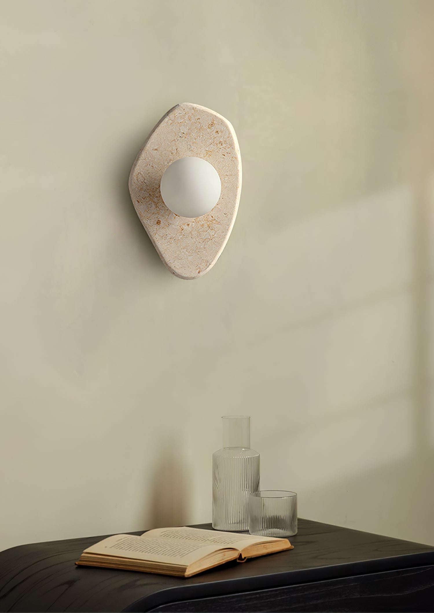 Pebble Rustic Marble Wall Light - Letslighting