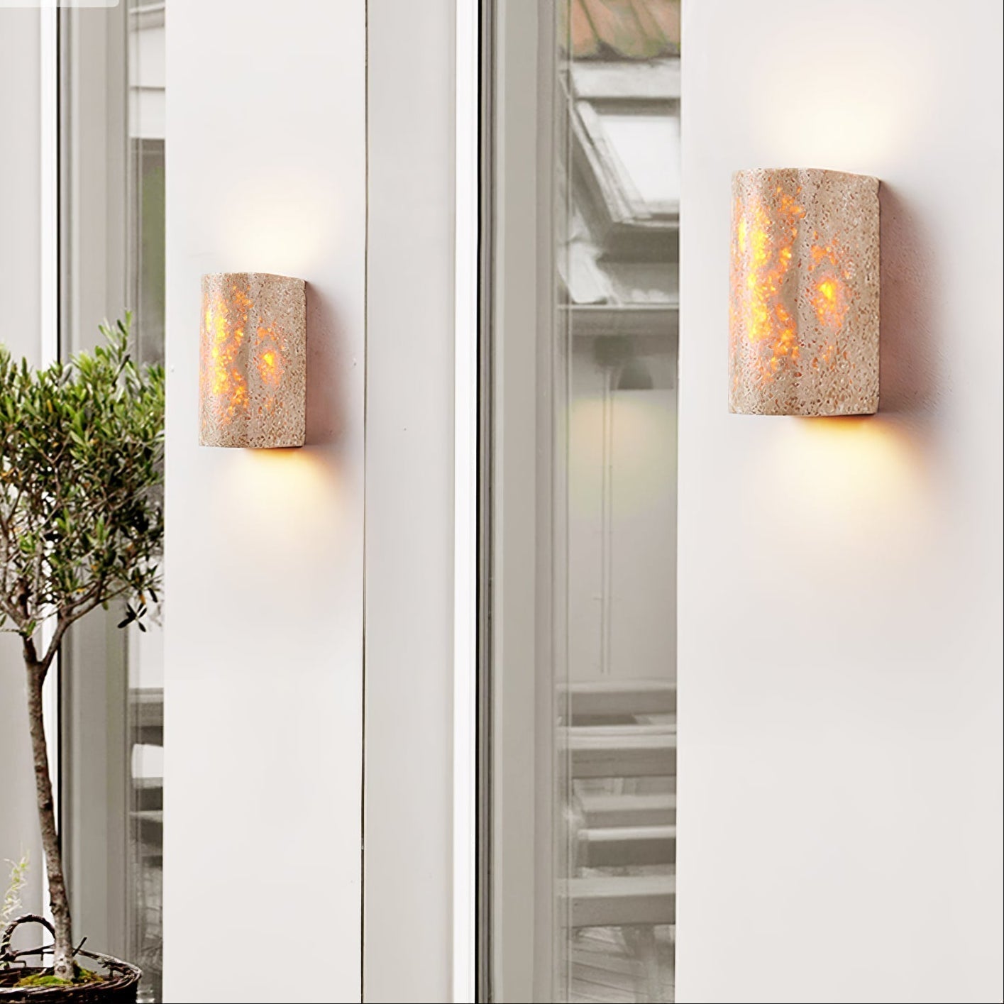 Sysilion Travertine Wall Light - Letslighting