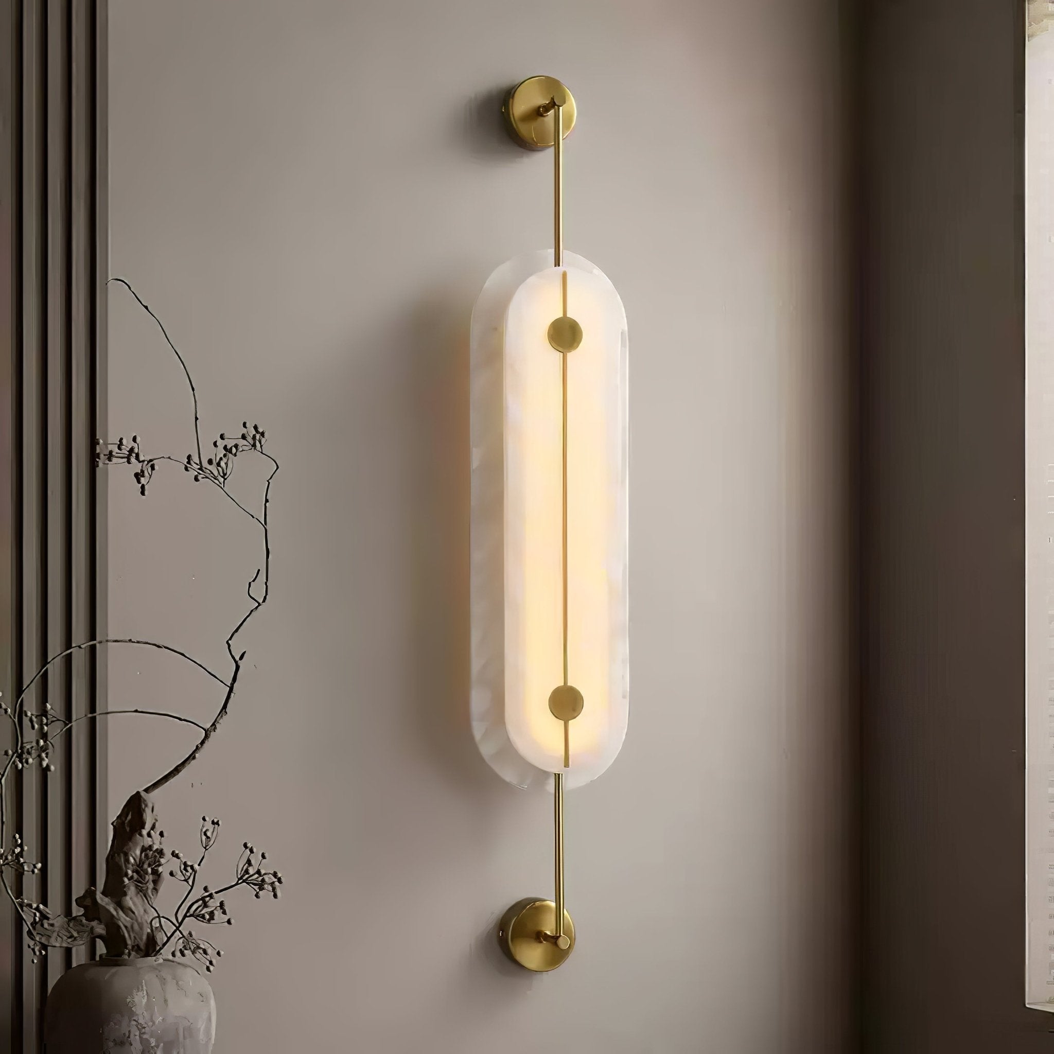 Cudorel Oval Alabaster Wall Light - Letslighting