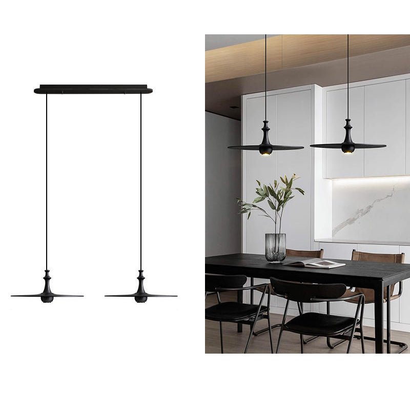 Syrinyra Sculptural Wood Disc Pendant Light - Letslighting