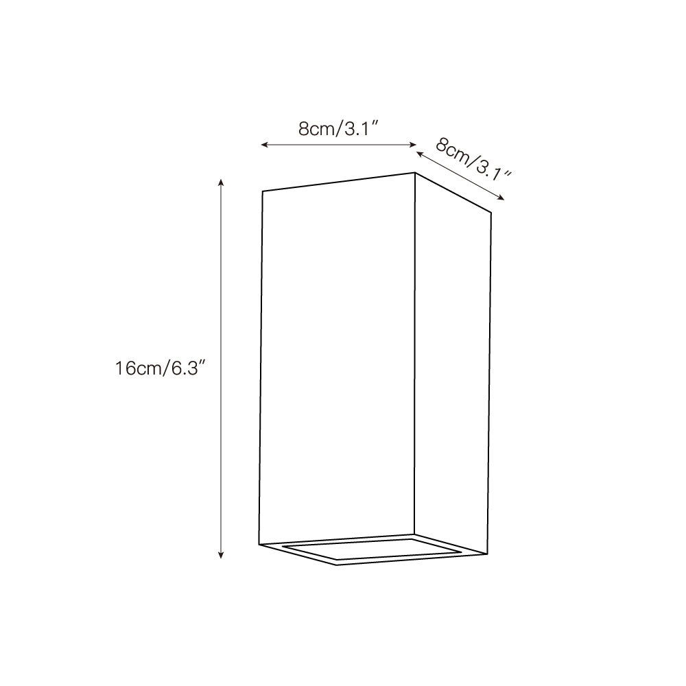 Illaee Modern Minimalist Square Marble Wall Lamp - Lamp Copper