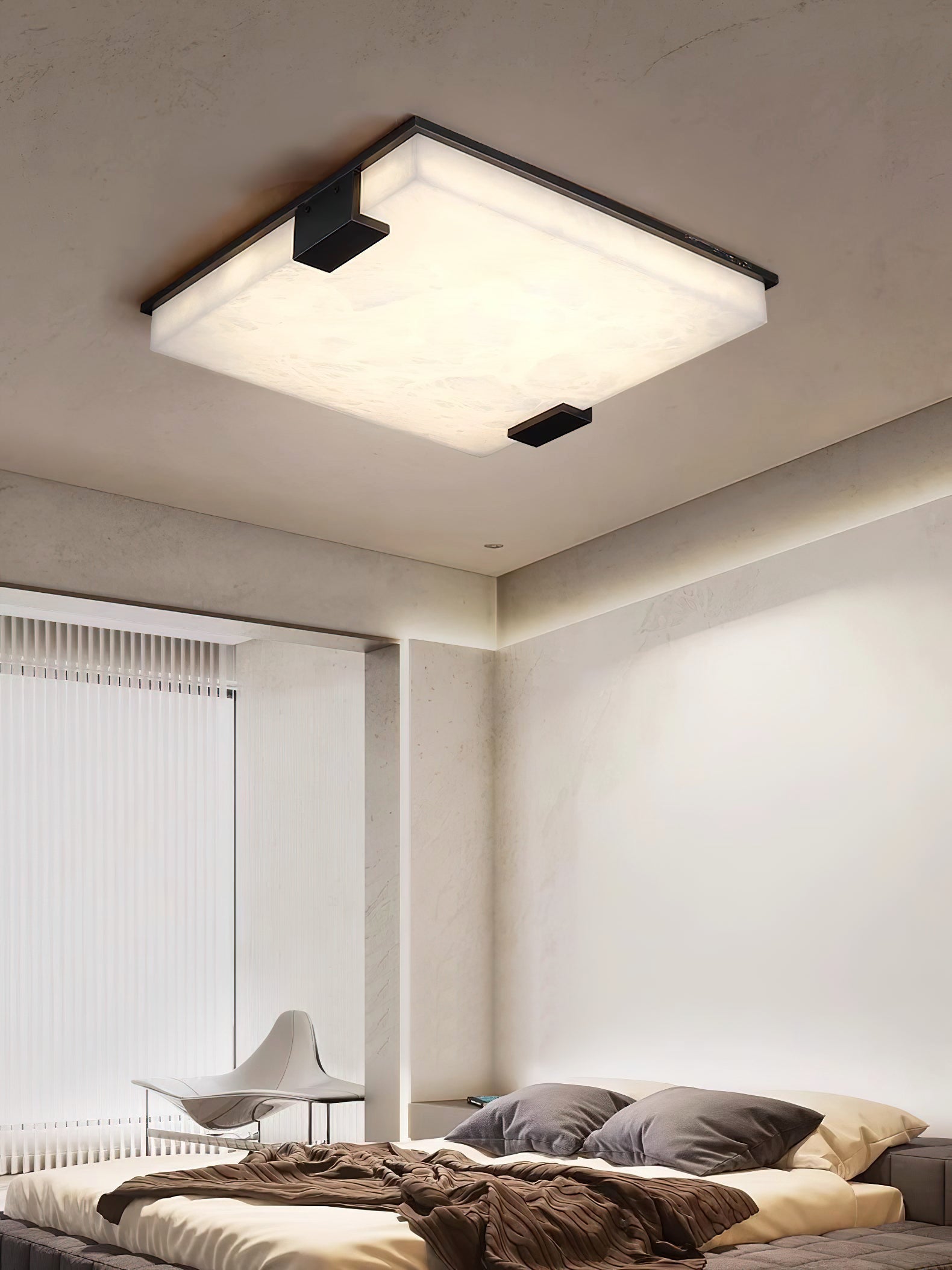Otalyra Minimalist Alabaster Ceiling Light - Letslighting