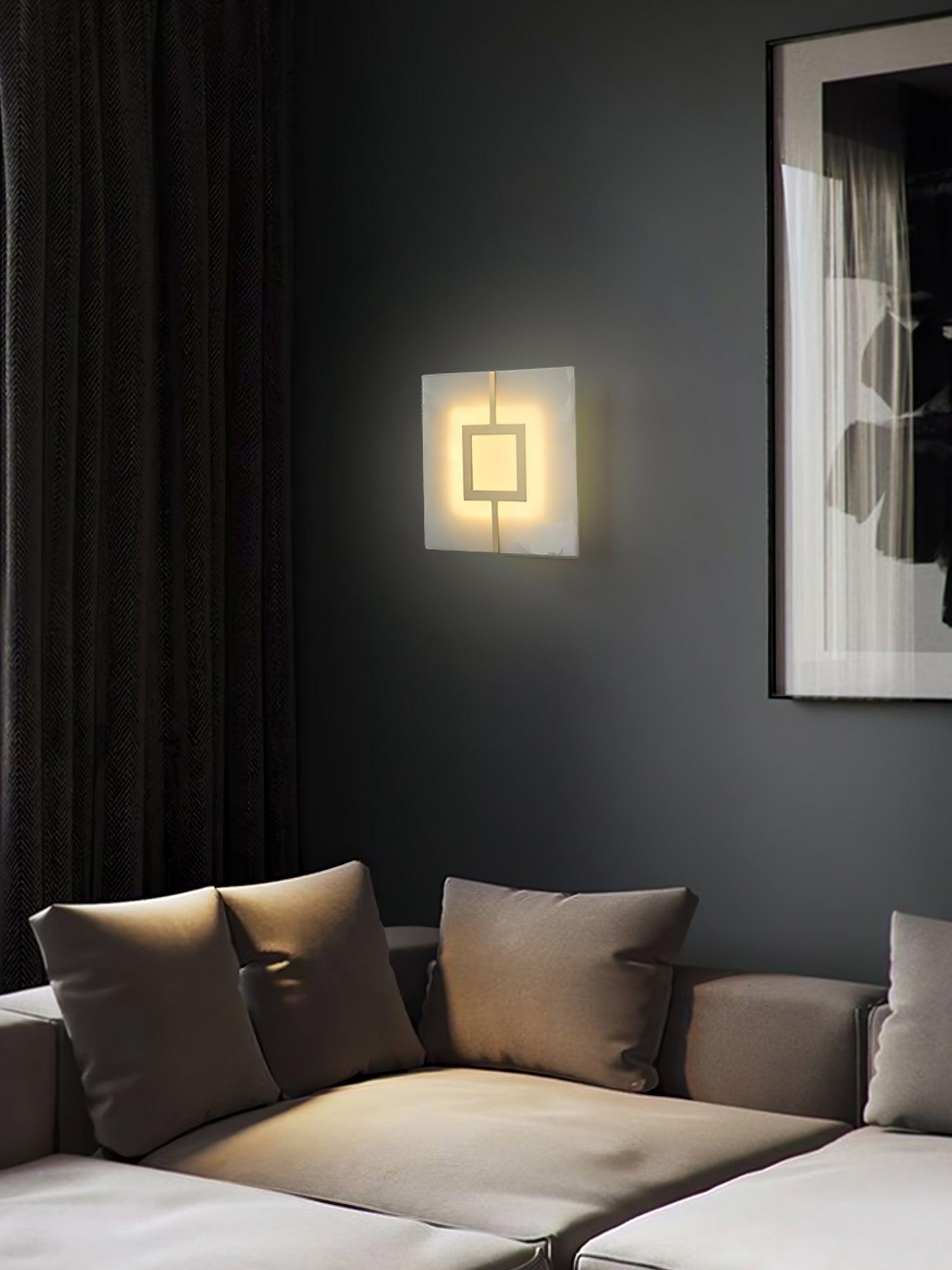 Alvelor Geometric Alabaster Wall Light - Letslighting