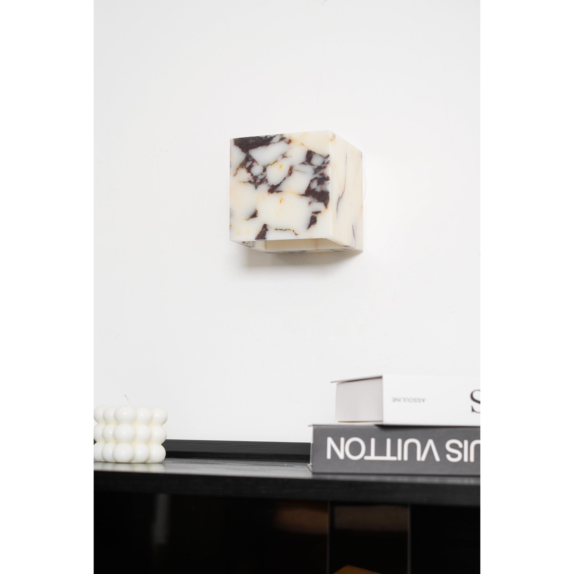 Illaee Modern Minimalist Square Marble Wall Lamp - Lamp Copper