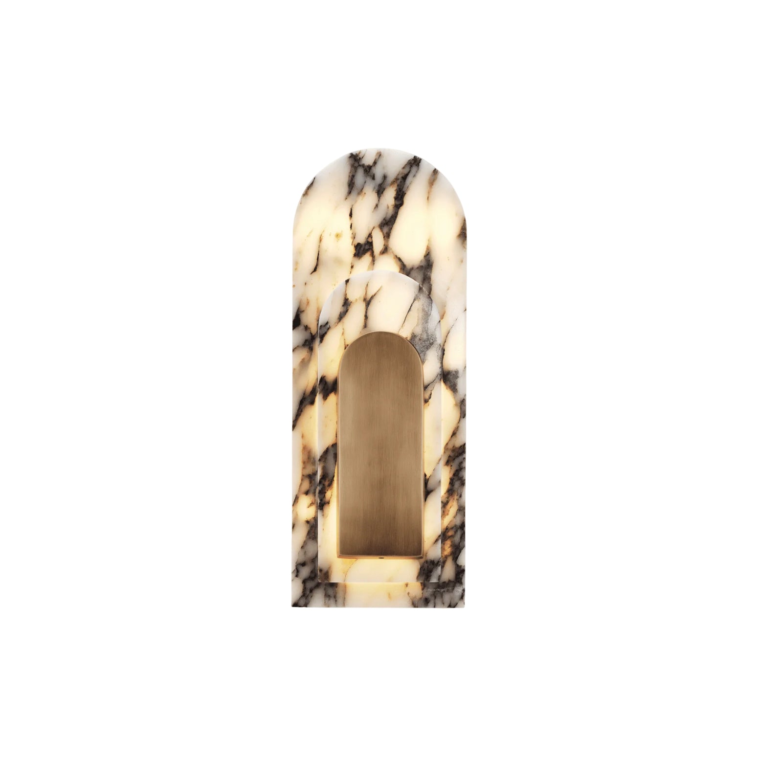Utheisra Modern Minimalist Island Brass Marble Wall Lamp - Lamp Copper