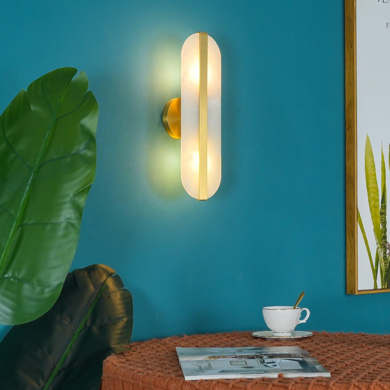 Calura Alabaster Double Light Wall Lamp - Letslighting