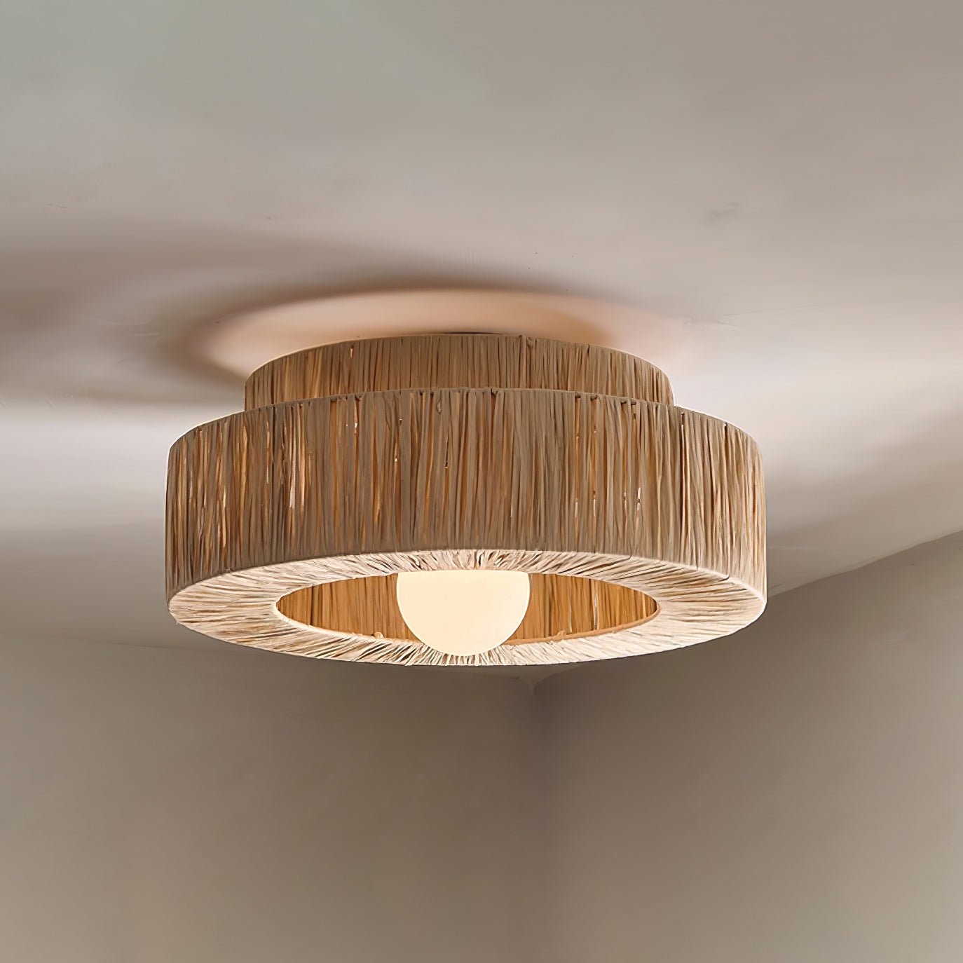 Hermes Rattan Pendant Light 3 Style