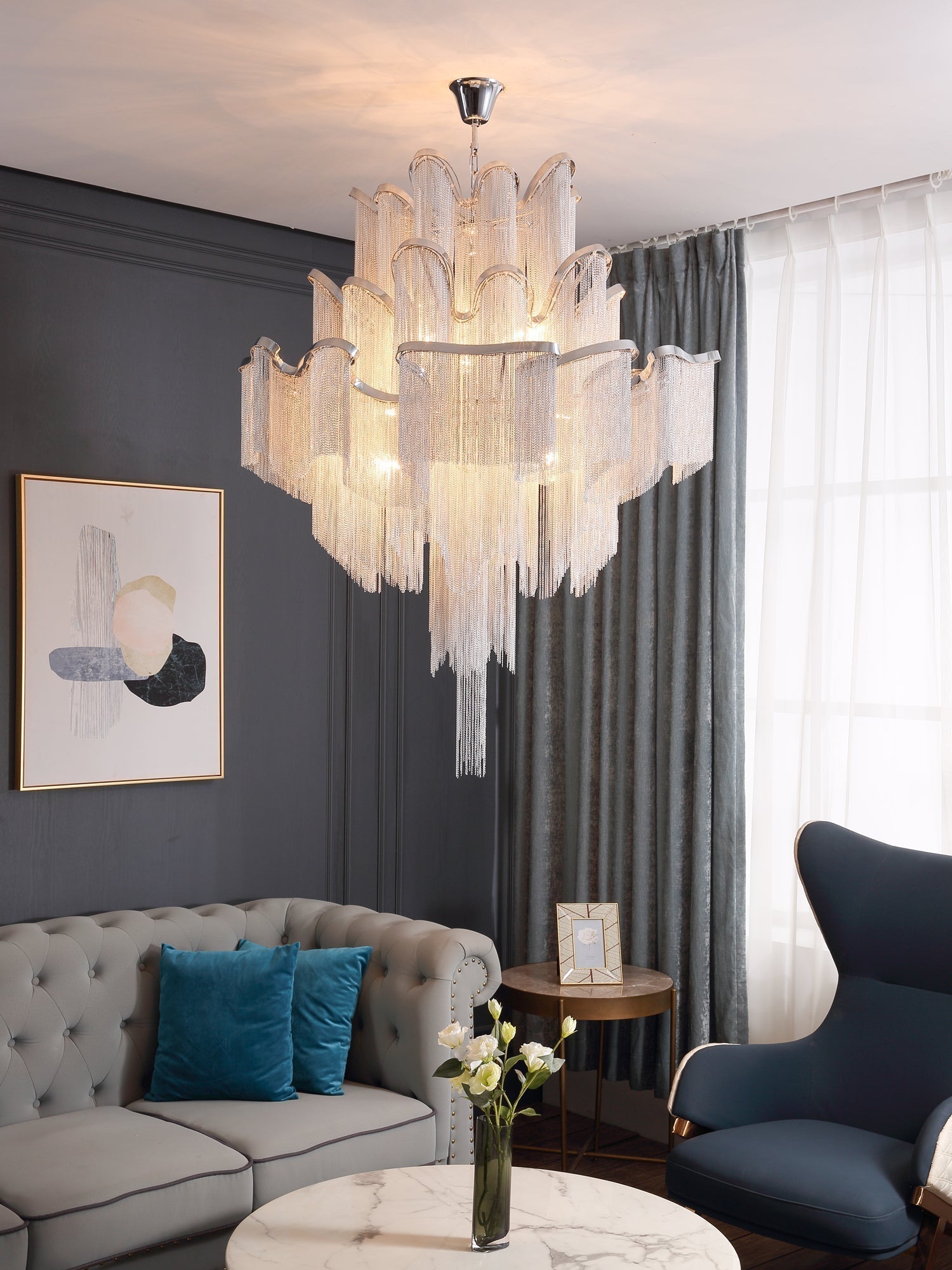 Stream Chain Chandelier - Letslighting