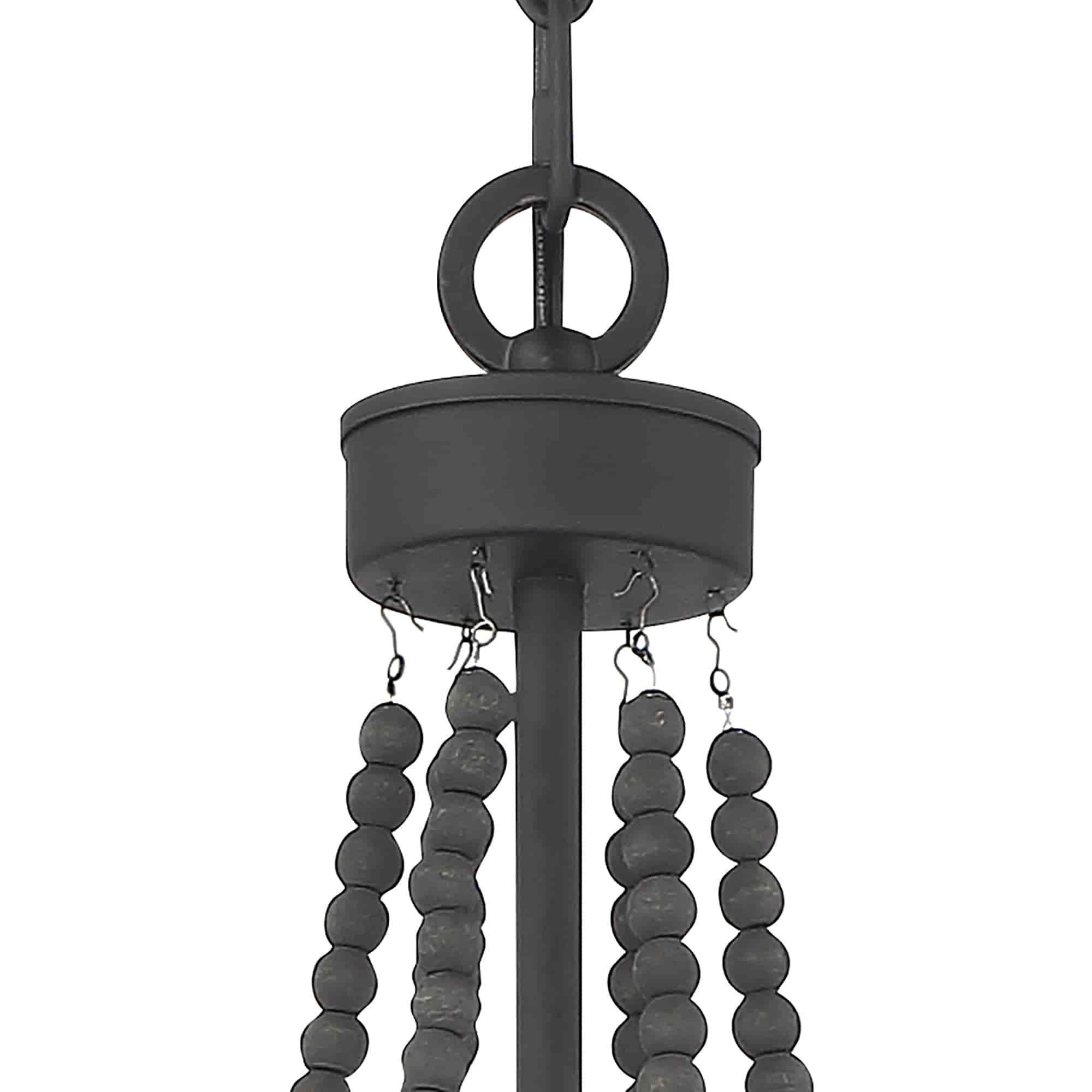 Isoren Vintage Industrial Wooden Metal Chandelier - Lamp Copper