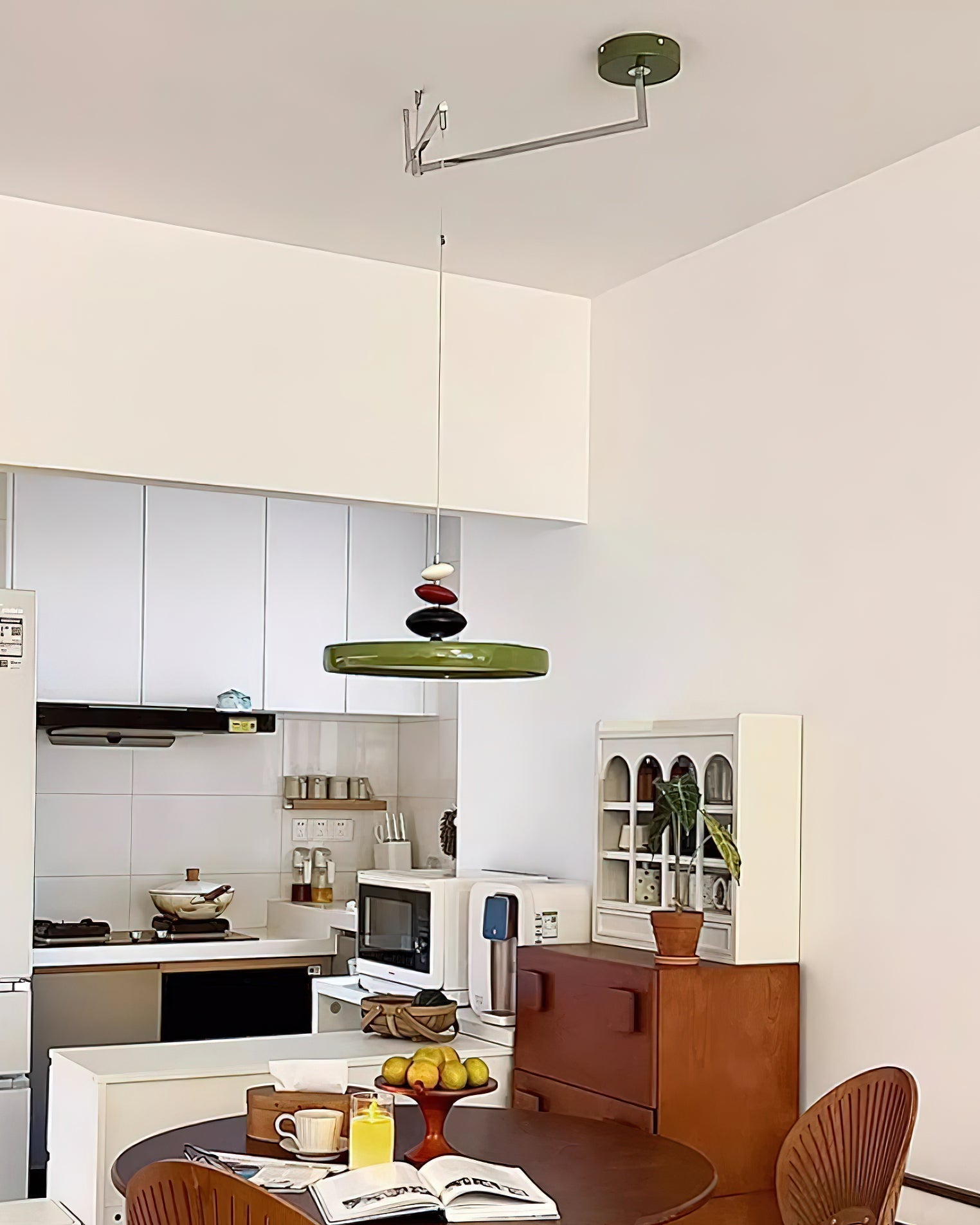 Swing Arm Stone Pendant Light - Letslighting