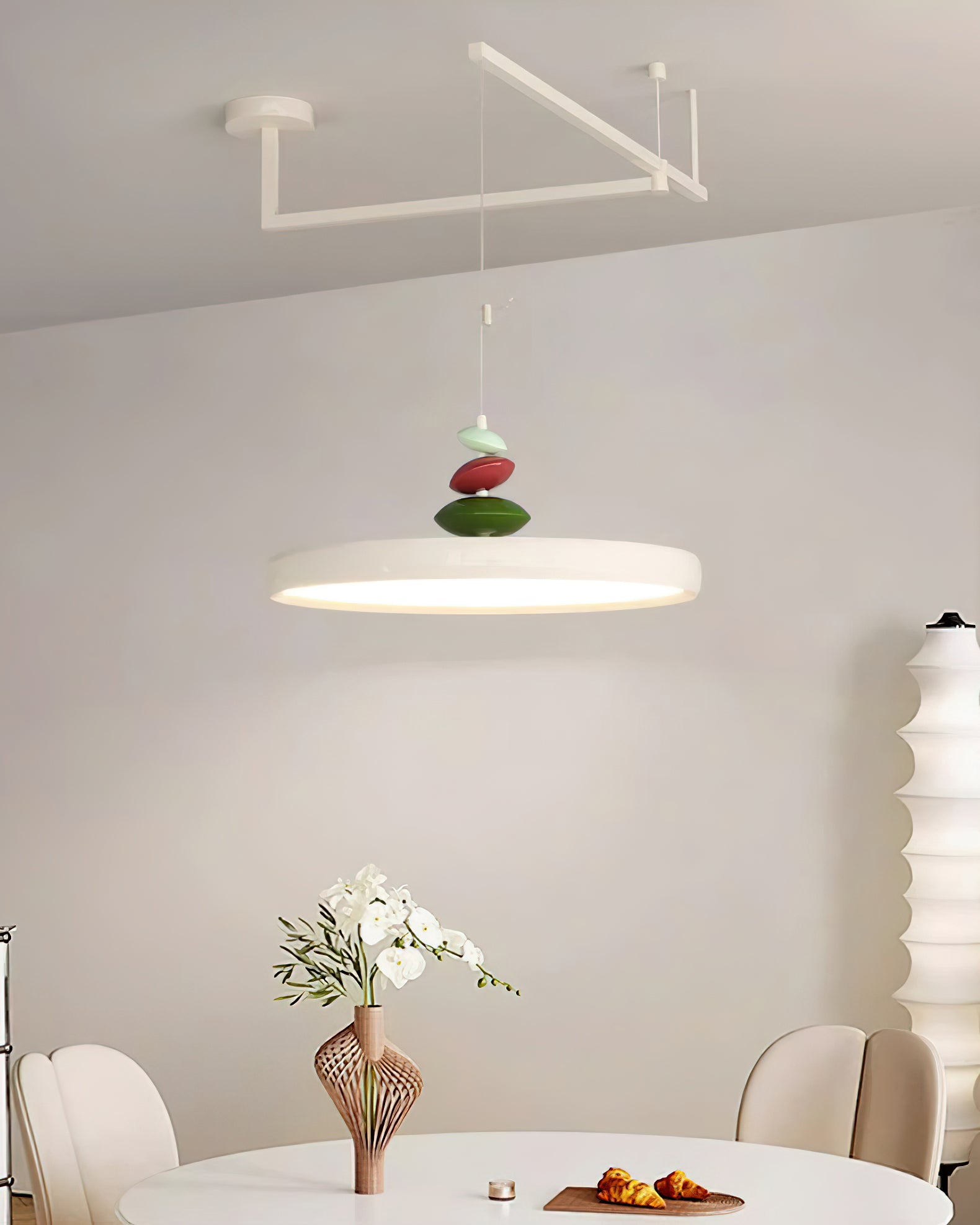 Swing Arm Stone Pendant Light - Letslighting