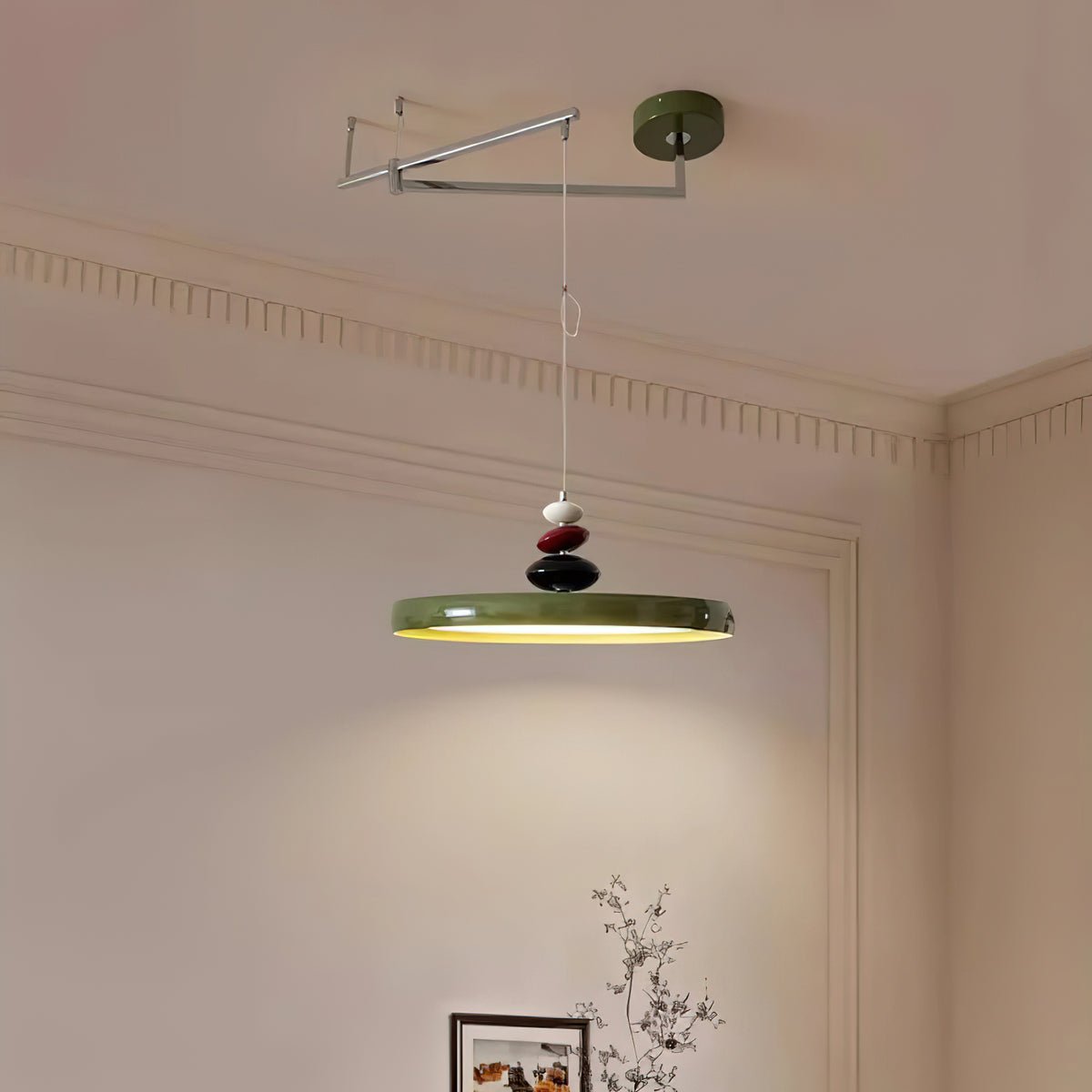 Swing Arm Stone Pendant Light - Letslighting